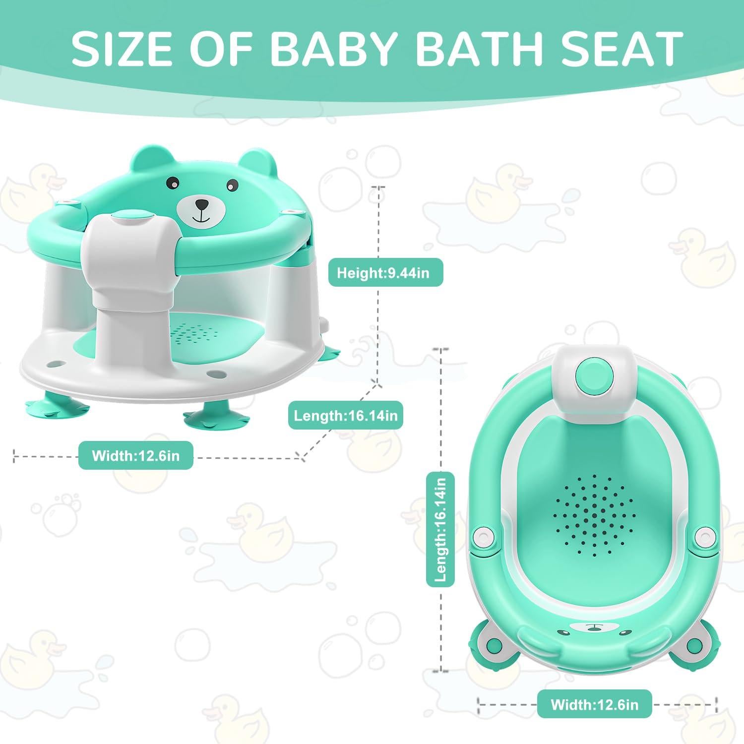 Asiento de Baño para Bebés Menta YT-8897 Antideslizante