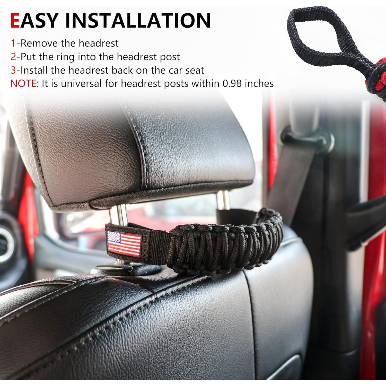 Asas de Agarre para Reposacabezas RERPRO Paracord 2 Unidades