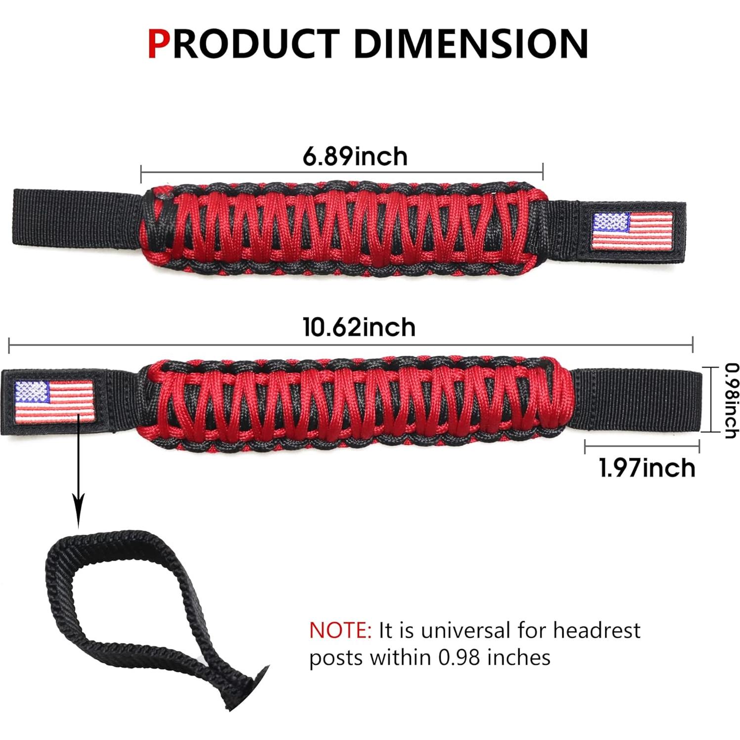 Asas de Agarre para Reposacabezas RERPRO Paracord 2 Unidades