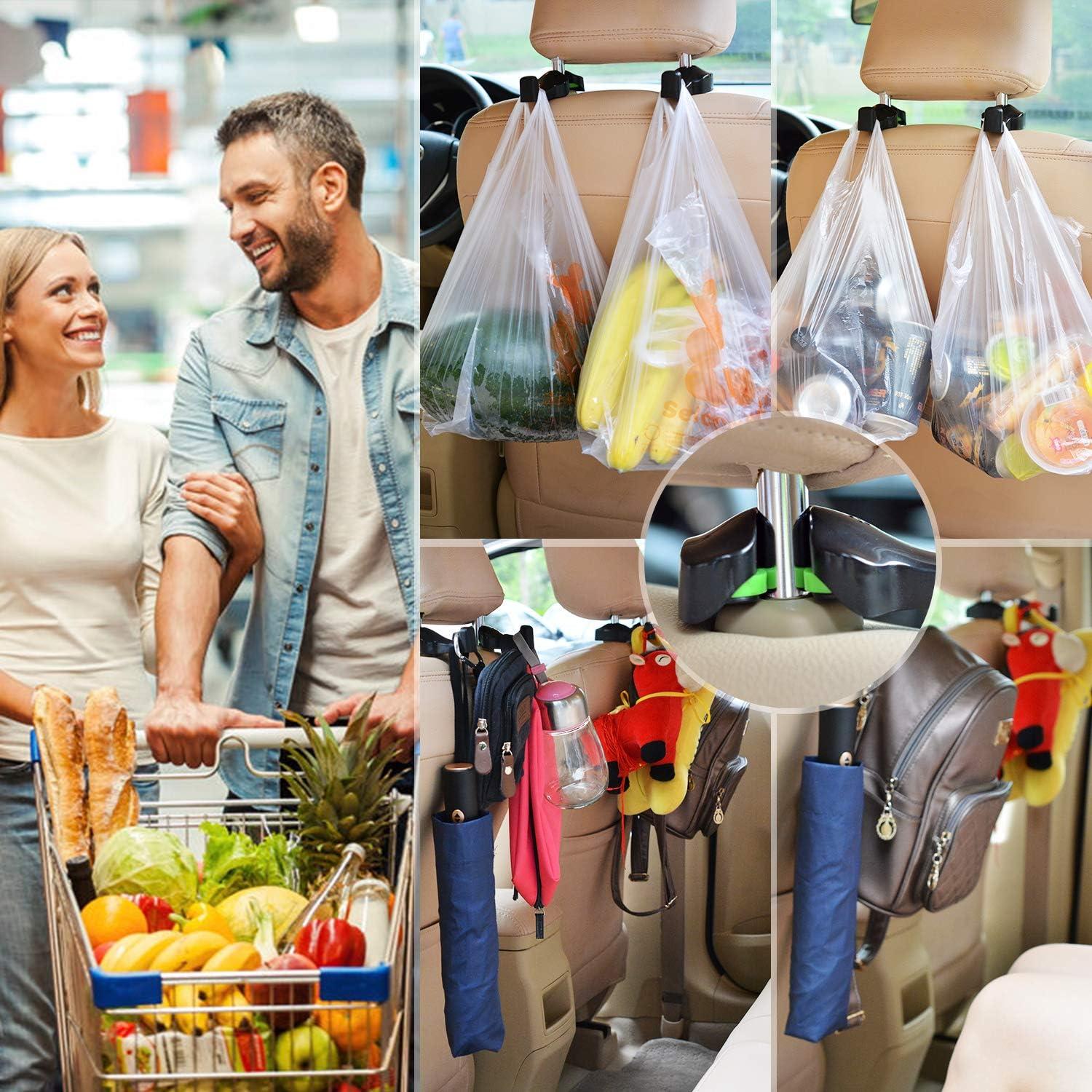 Ganchos para Bolsos de Auto Phovana - 4 Piezas Negro