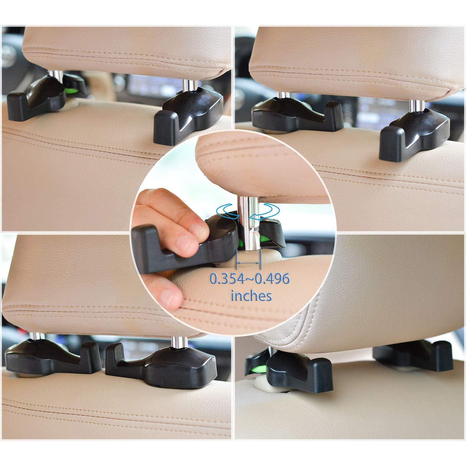 Ganchos para Bolsos de Auto Phovana - 4 Piezas Negro