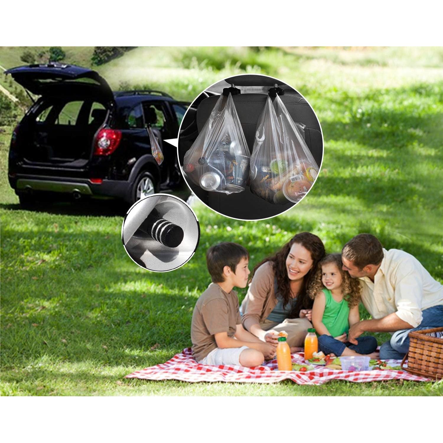 Ganchos para Bolsos de Auto Phovana - 4 Piezas Negro