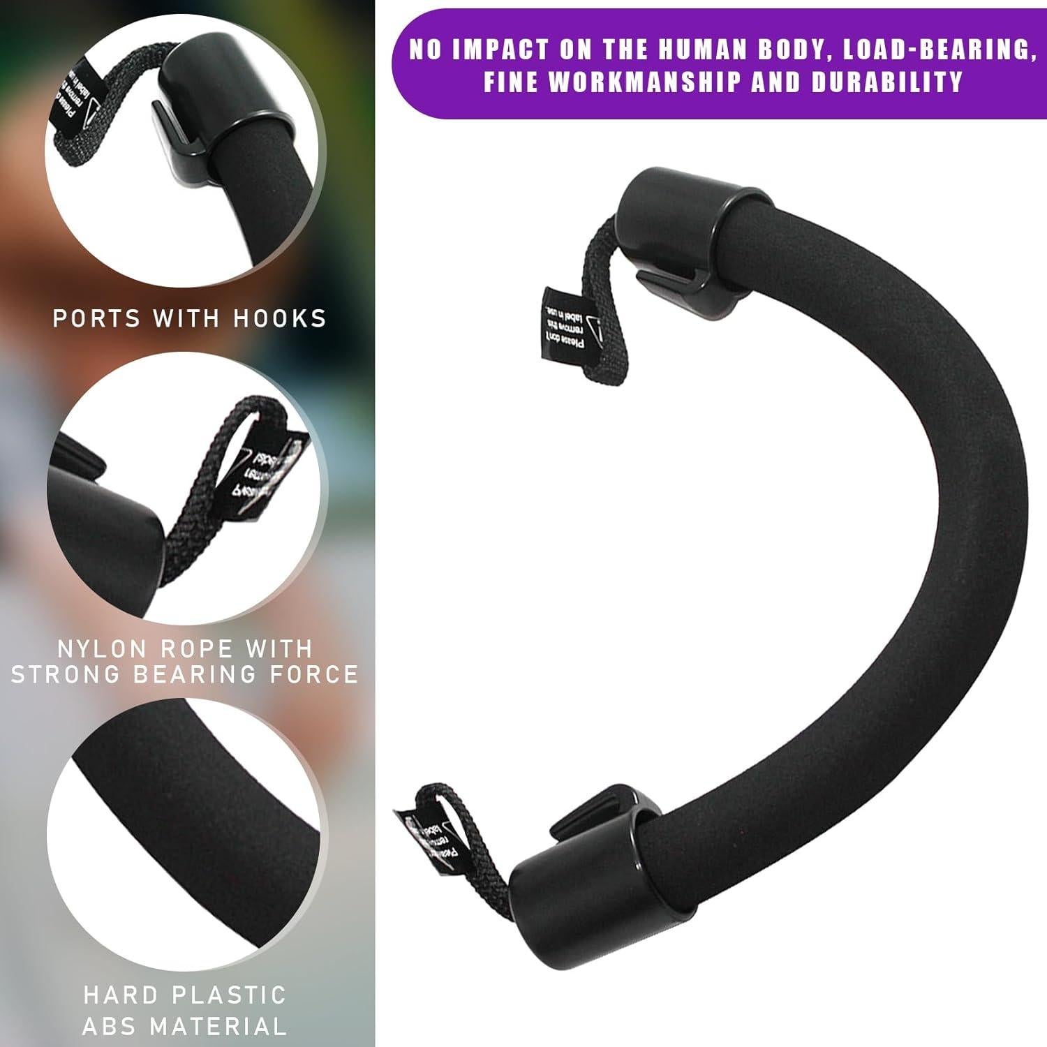 Agarre de Reposacabezas de Coche Dickno 2 PCS Negro