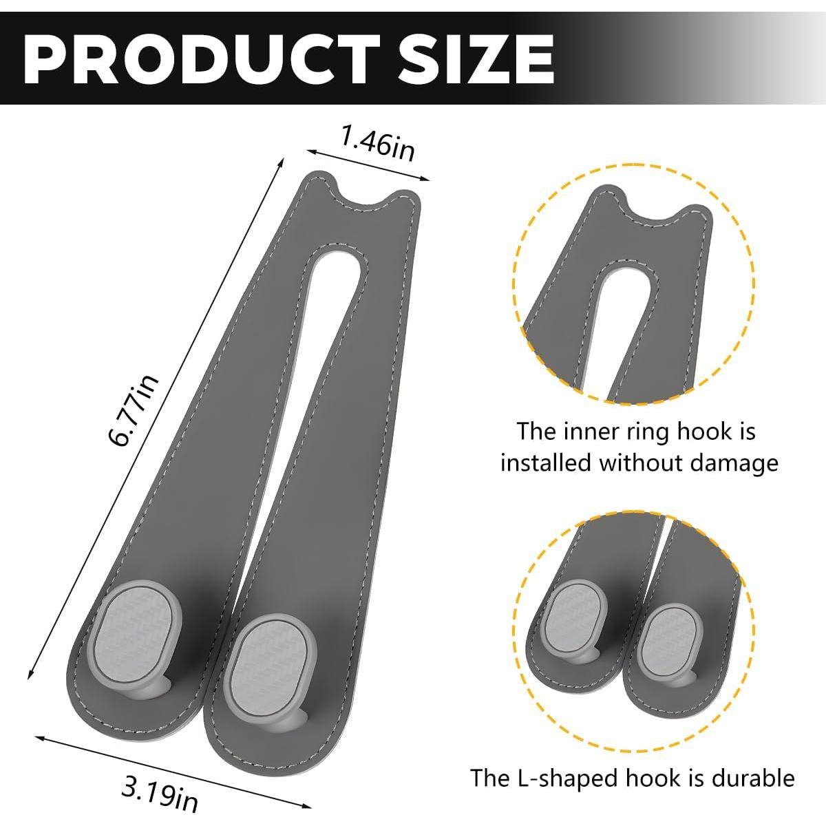 Ganchos para Reposacabezas de Coche FALVFUN 2PCS Gris