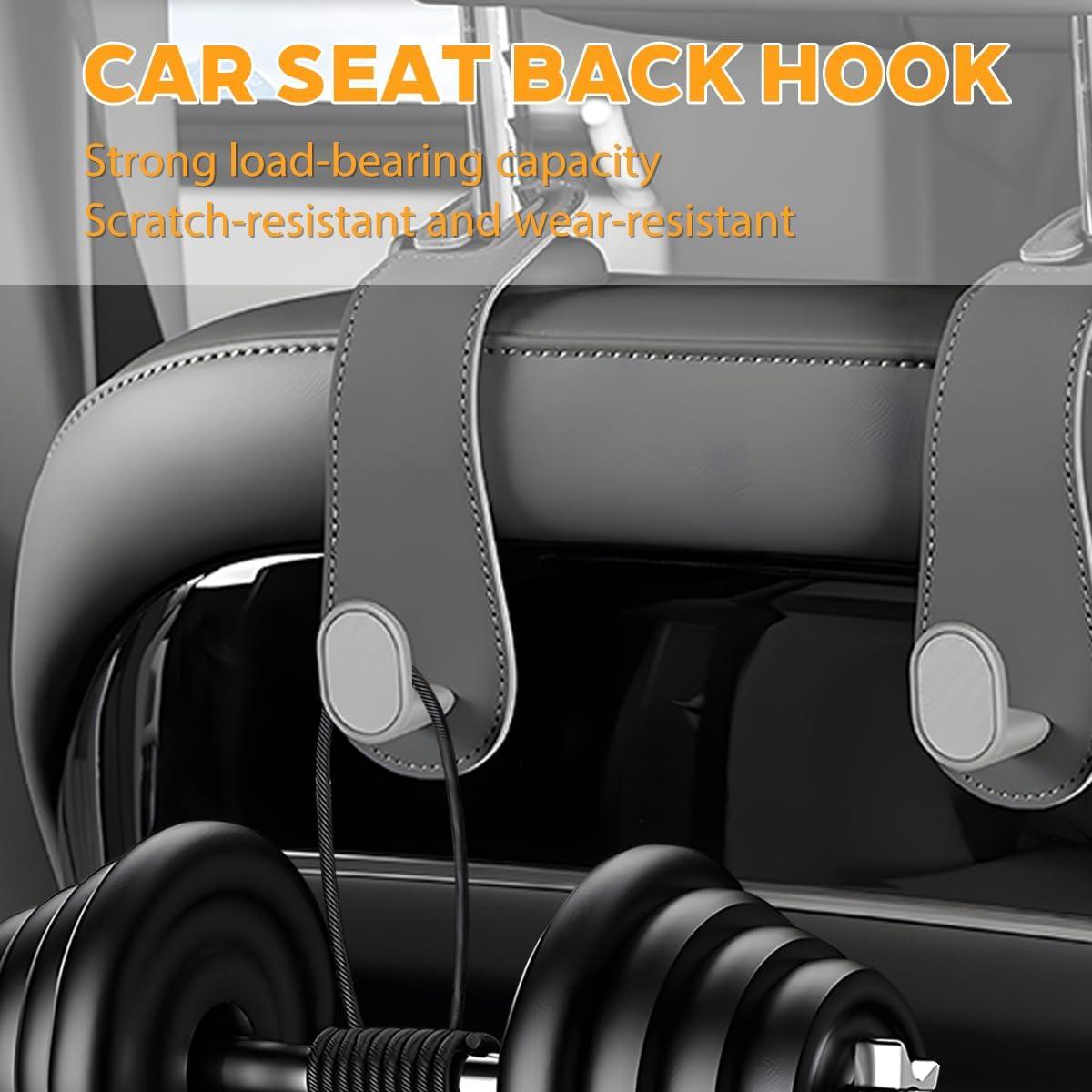 Ganchos para Reposacabezas de Coche FALVFUN 2PCS Gris