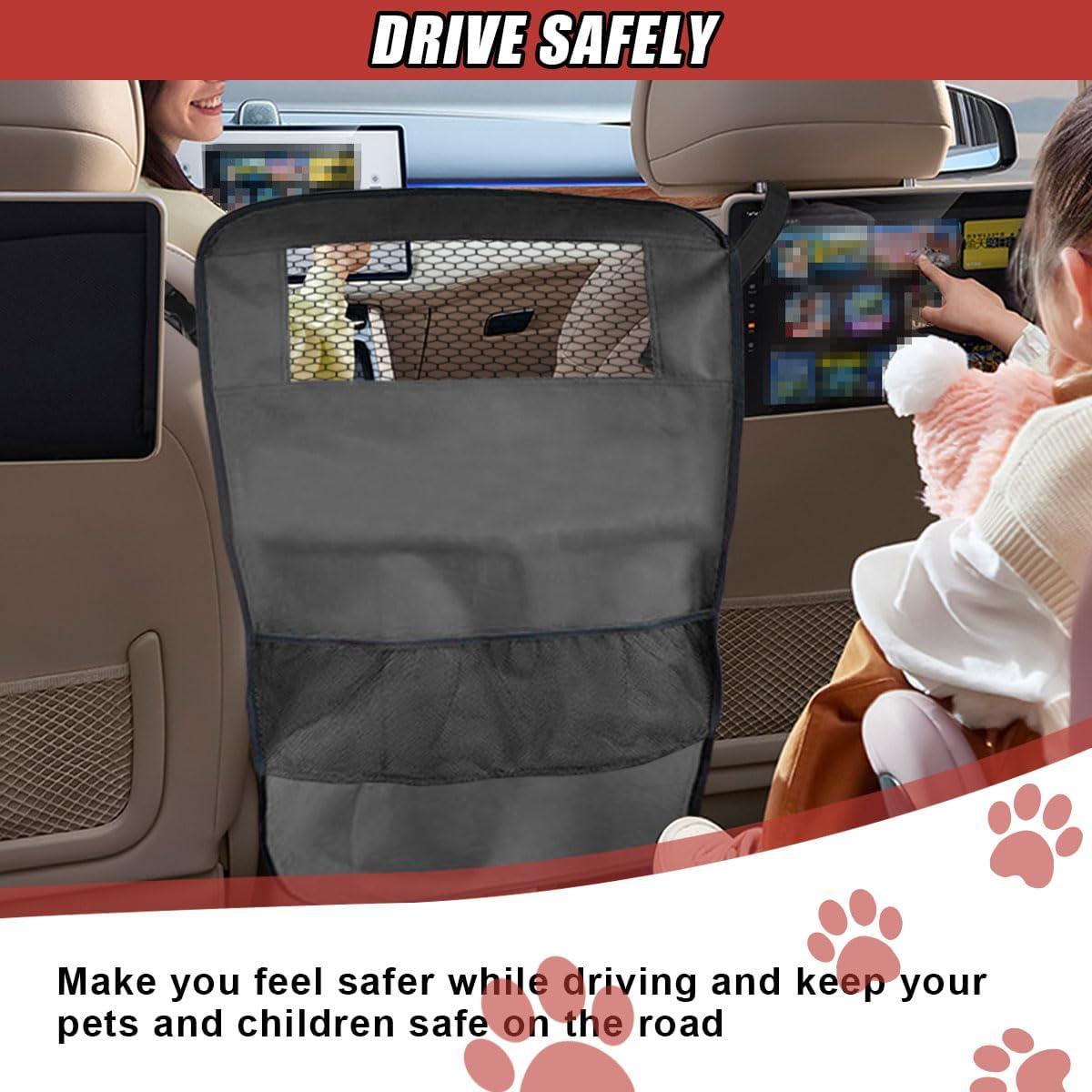 Barrera de Mascotas DUSCOKE para Asiento Trasero 70x45cm Negro