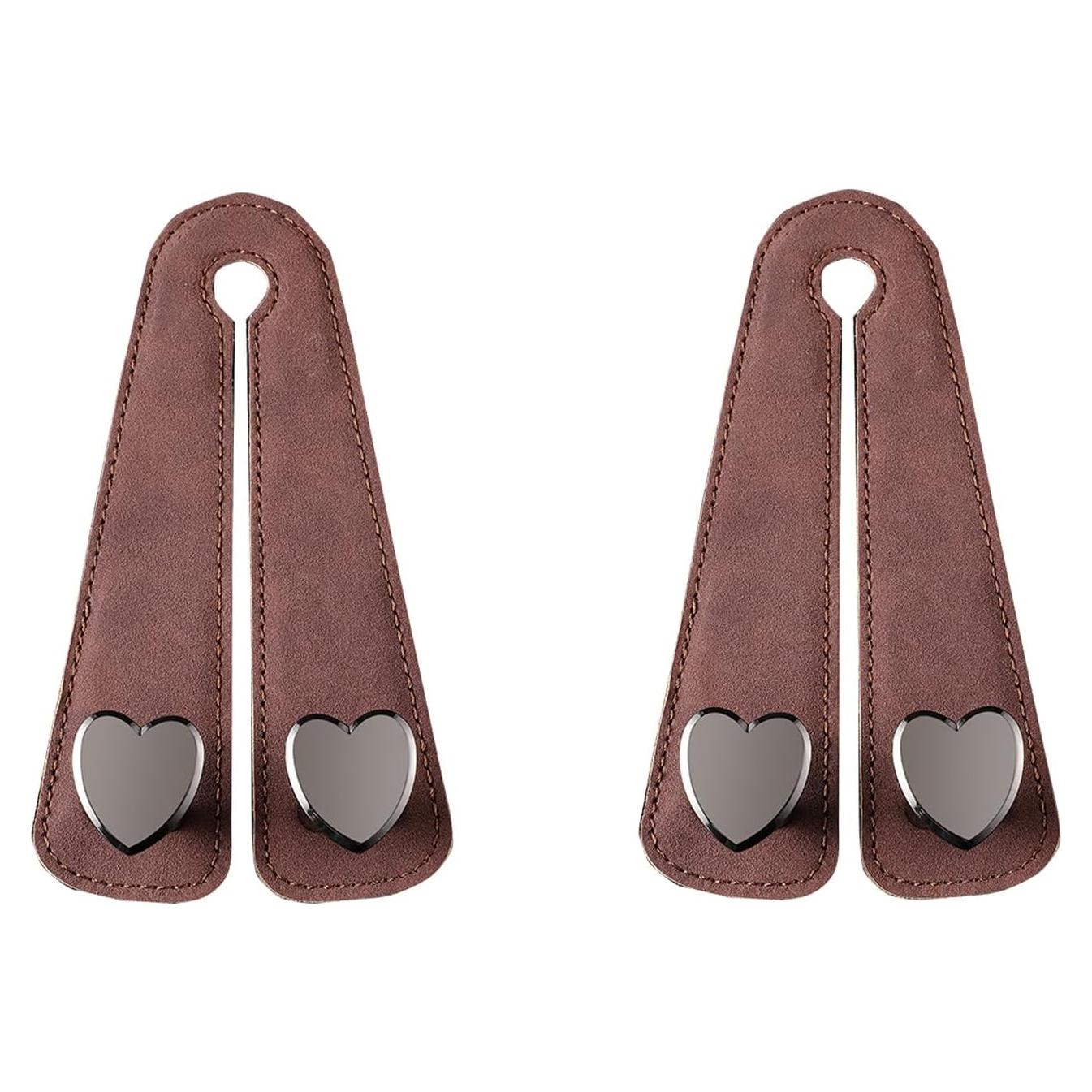 Ganchos para Asiento de Coche Opuweiy 2 PCS Marrón Soporte Teléfono