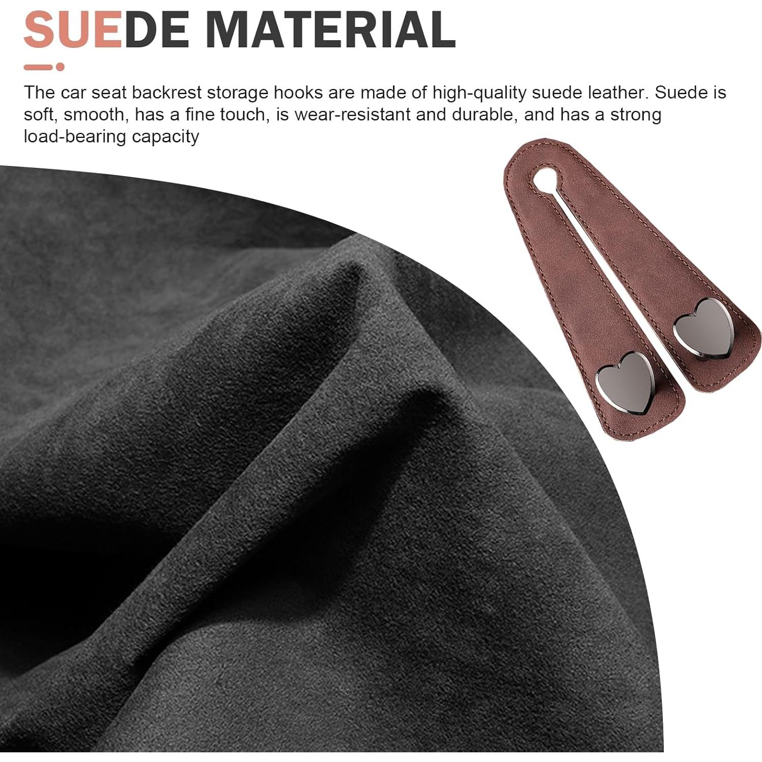 Ganchos para Asiento de Coche Opuweiy 2 PCS Marrón Soporte Teléfono