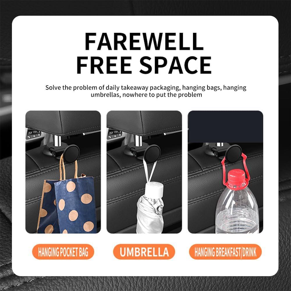 4 Ganchos de Reposacabezas para Auto YGDMD, Soporte Oculto 7.26 kg