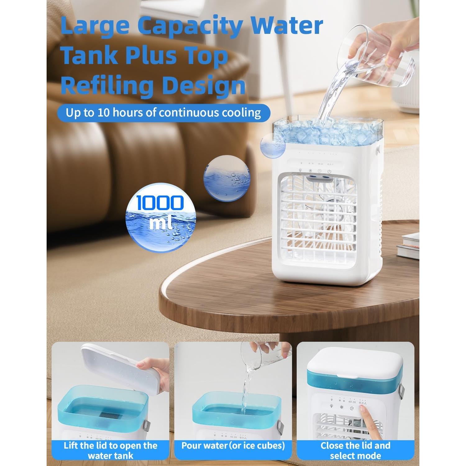 Acondicionador de Aire Portátil PUGEFUJI F35 Blanco 3 Velocidades