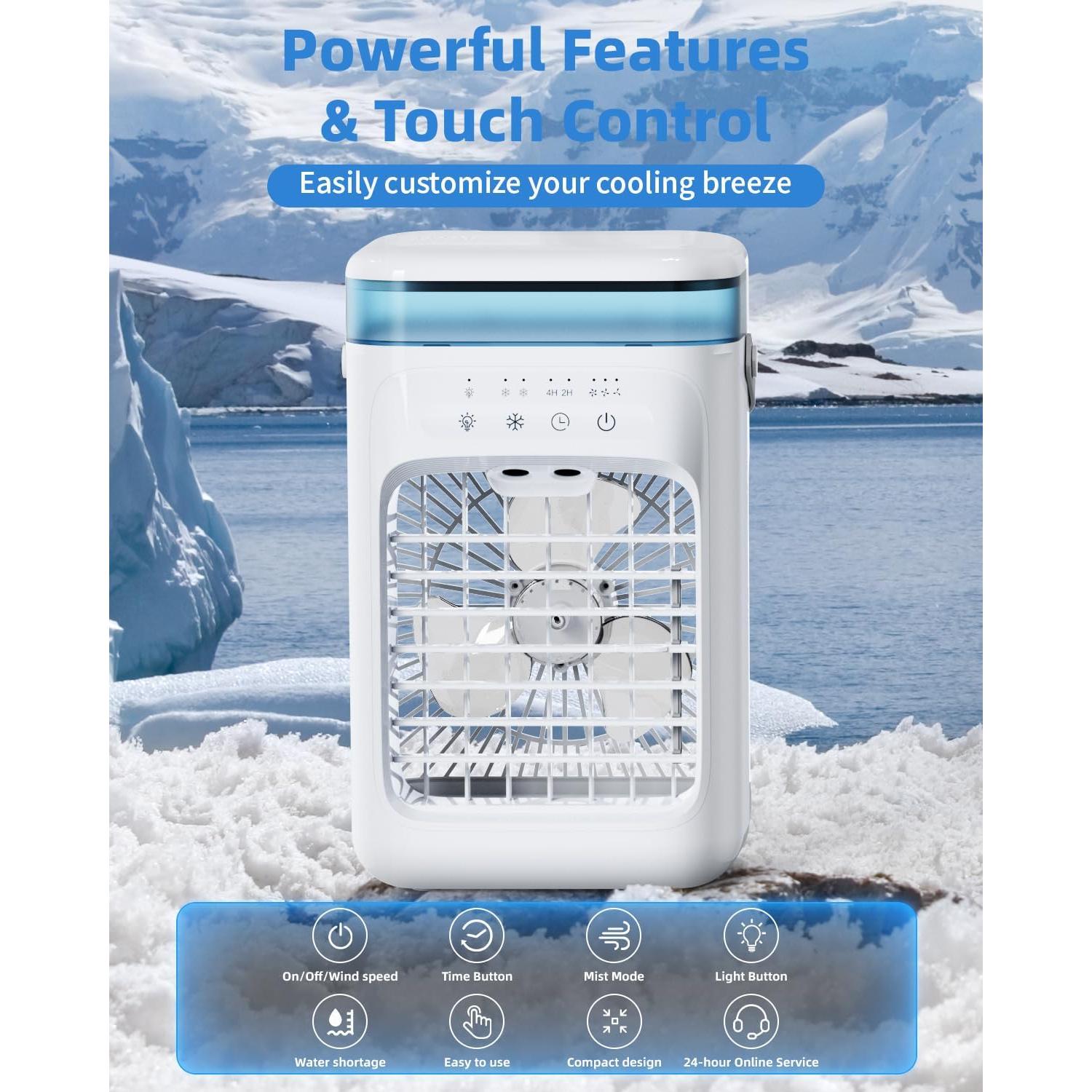 Acondicionador de Aire Portátil PUGEFUJI F35 Blanco 3 Velocidades