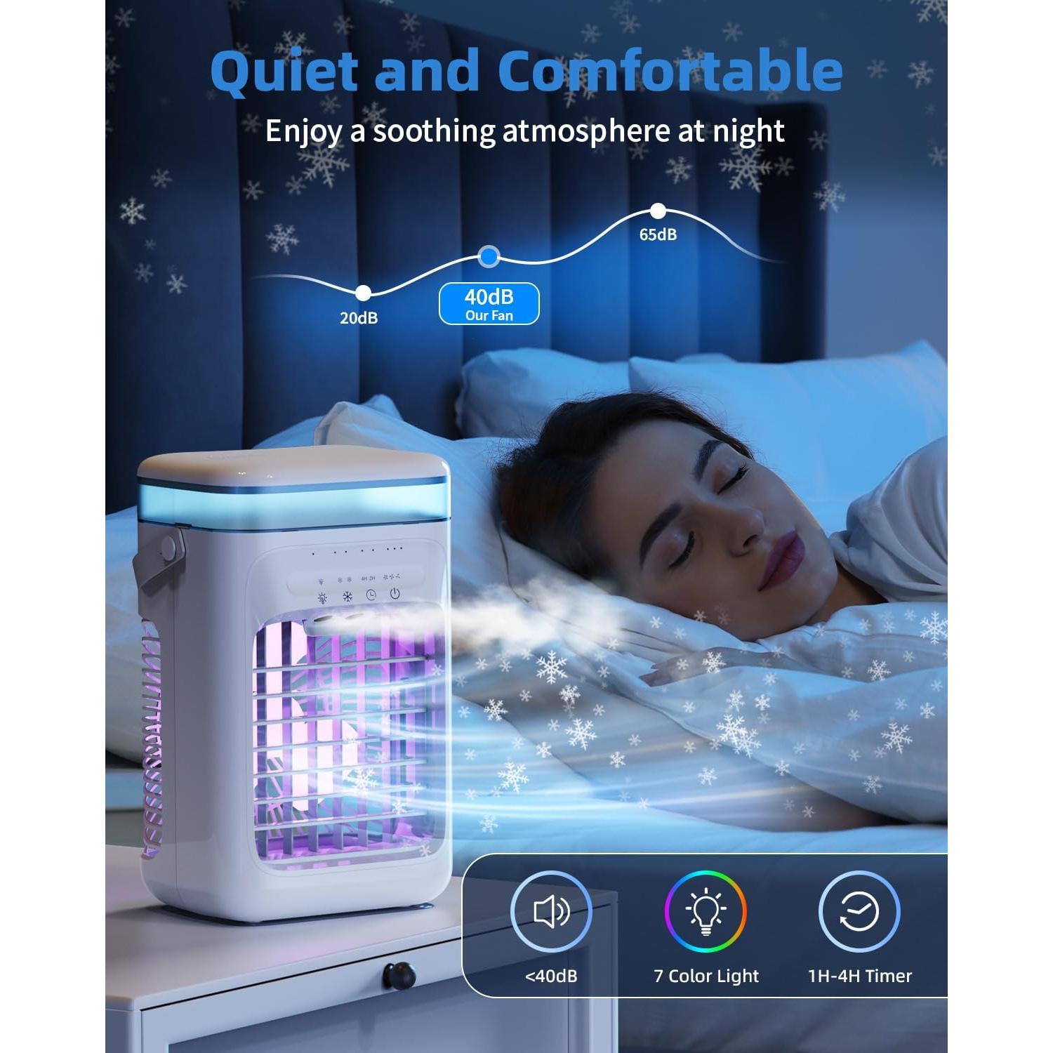 Acondicionador de Aire Portátil PUGEFUJI F35 Blanco 3 Velocidades