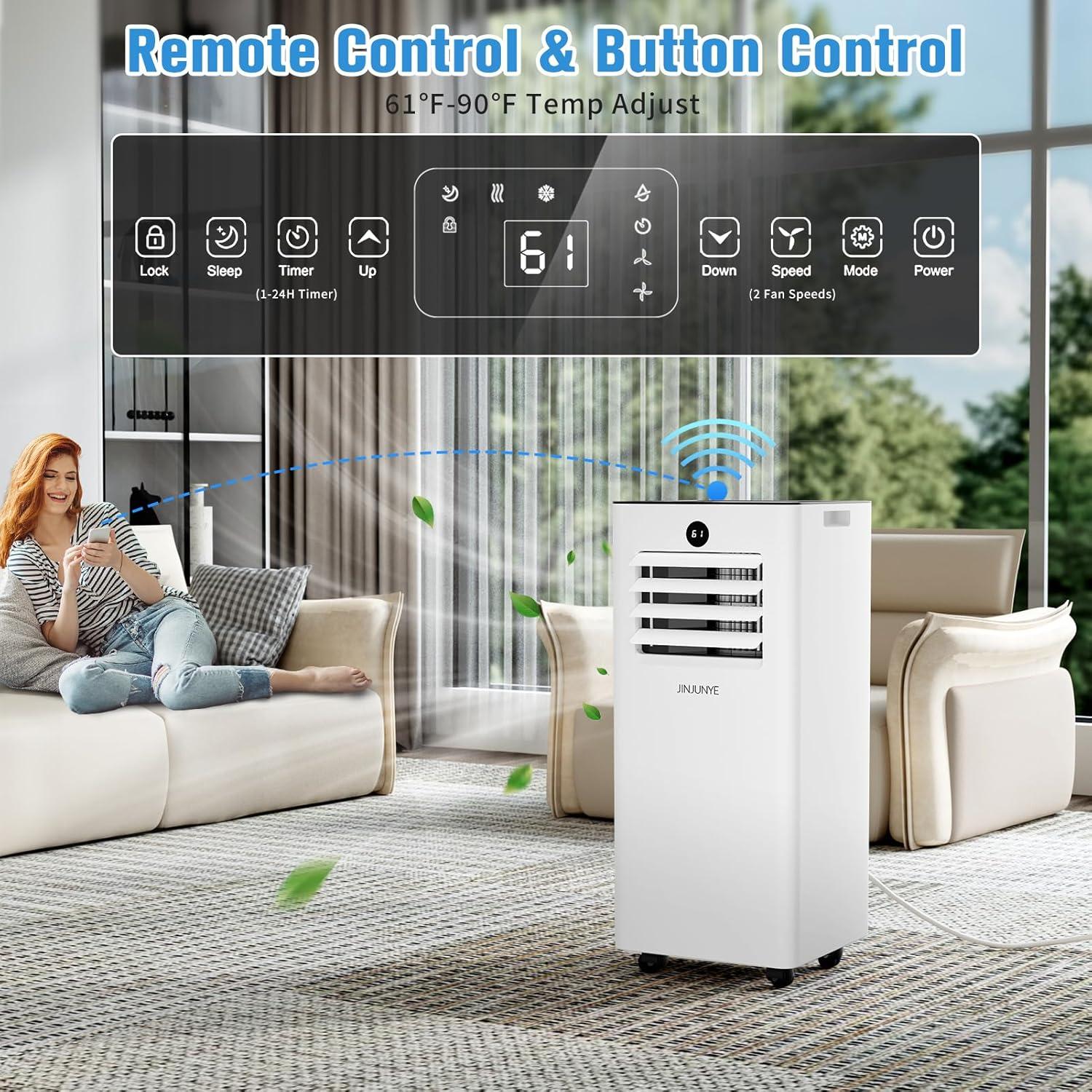 Acondicionador de Aire Portátil JINJUNYE 10,000 BTU 3 en 1