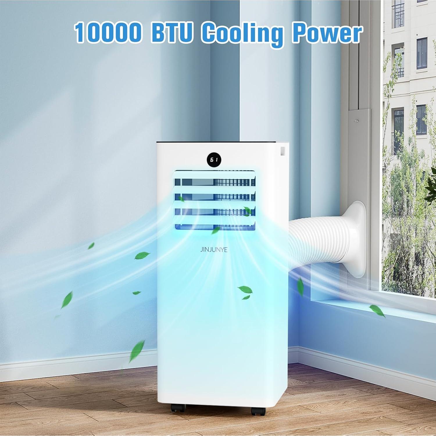 Acondicionador de Aire Portátil JINJUNYE 10,000 BTU 3 en 1