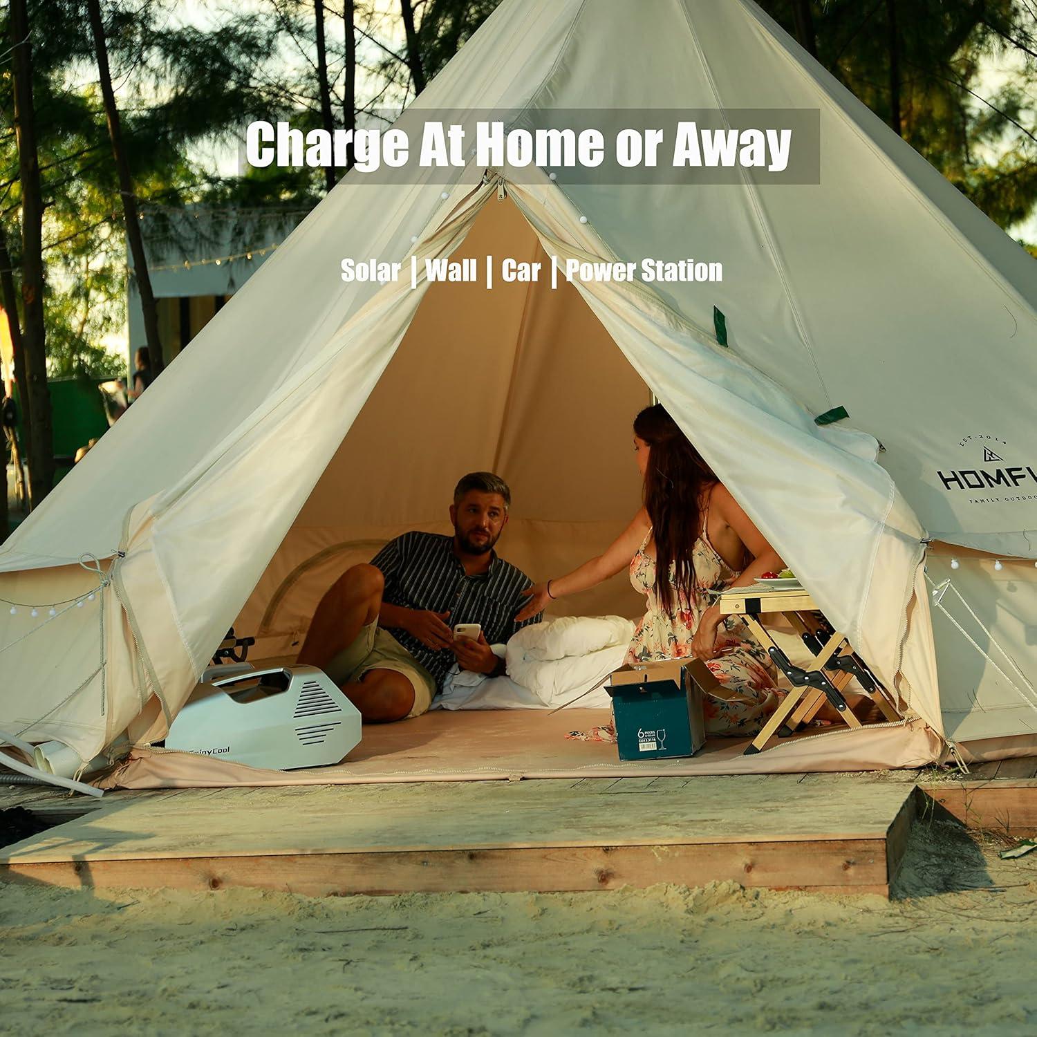 Aire Acondicionado Portátil Drecolotvte 700W 24V Enfriamiento Rápido