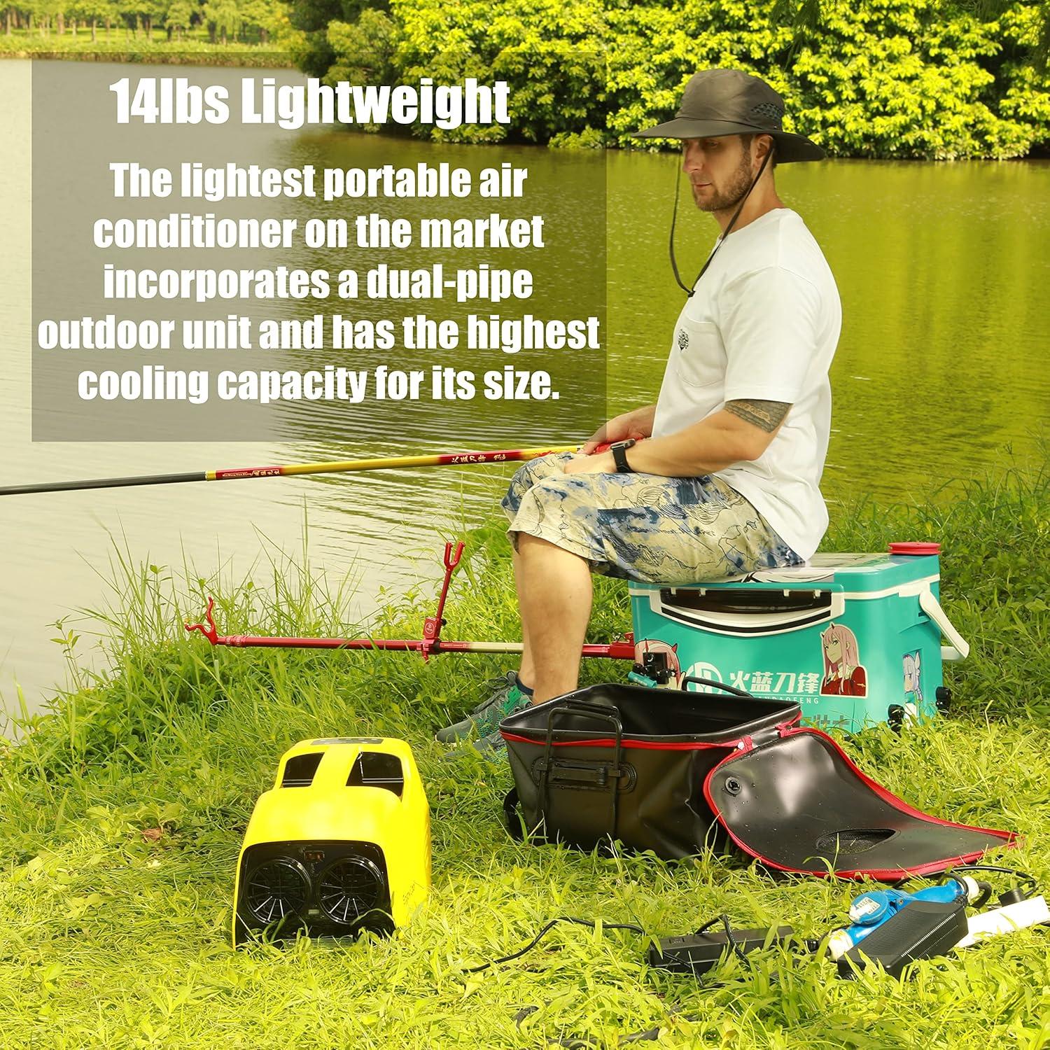 Aire Acondicionado Portátil Drecolotvte 700W 24V Enfriamiento Rápido