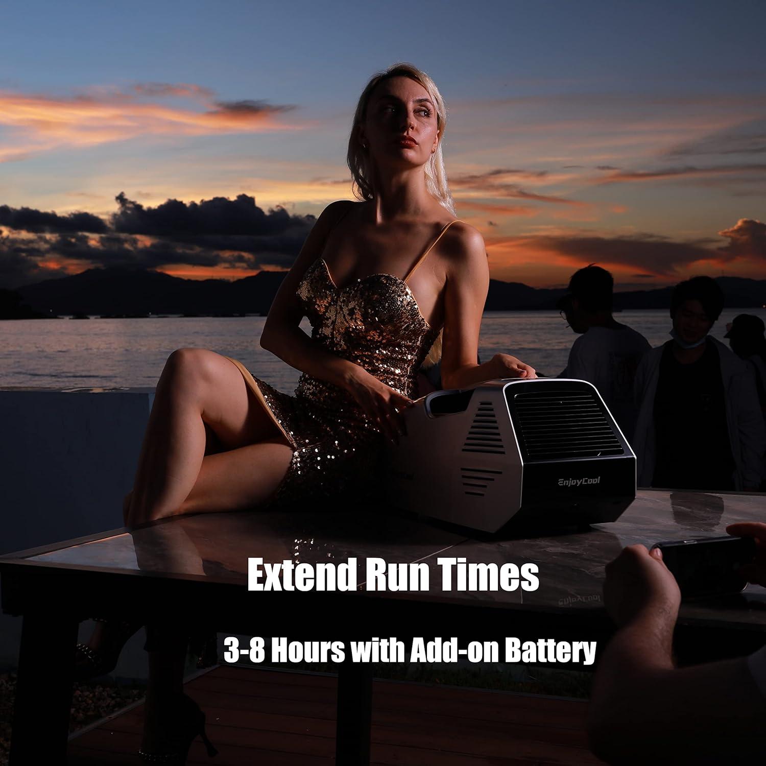 Aire Acondicionado Portátil Drecolotvte 700W 24V Enfriamiento Rápido