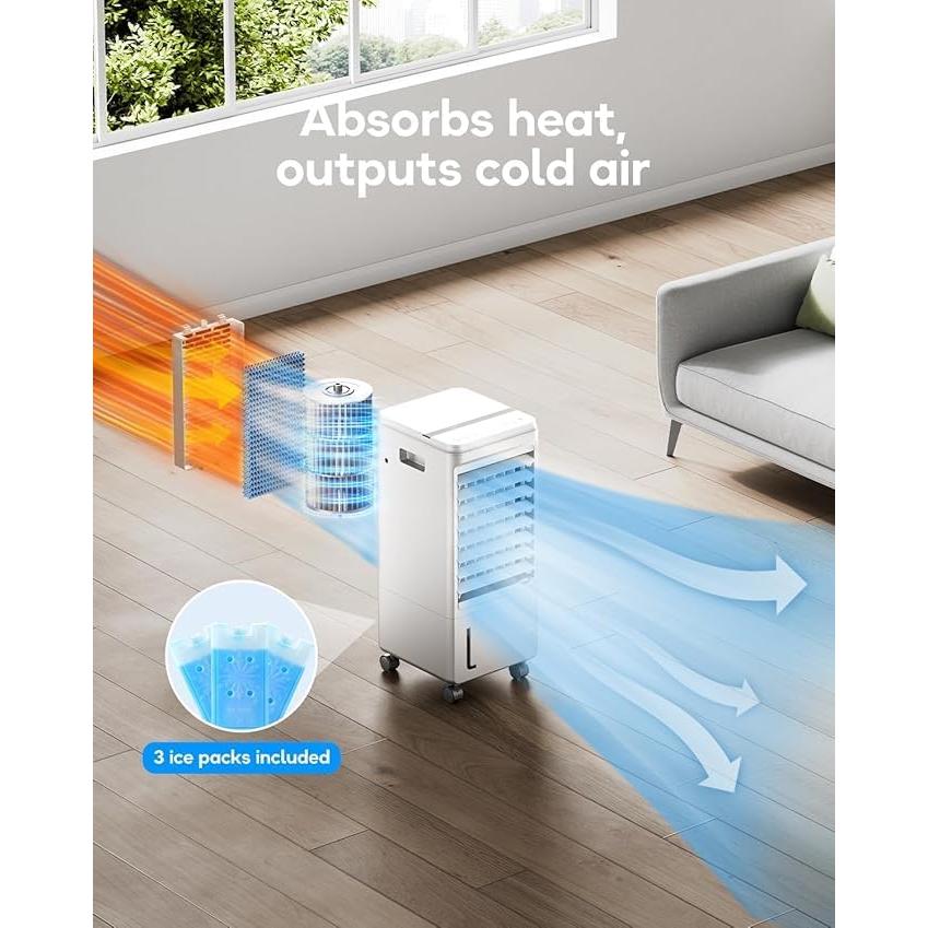 Acondicionador de aire portátil AIRTHRYL 205, 4 modos, 3 velocidades