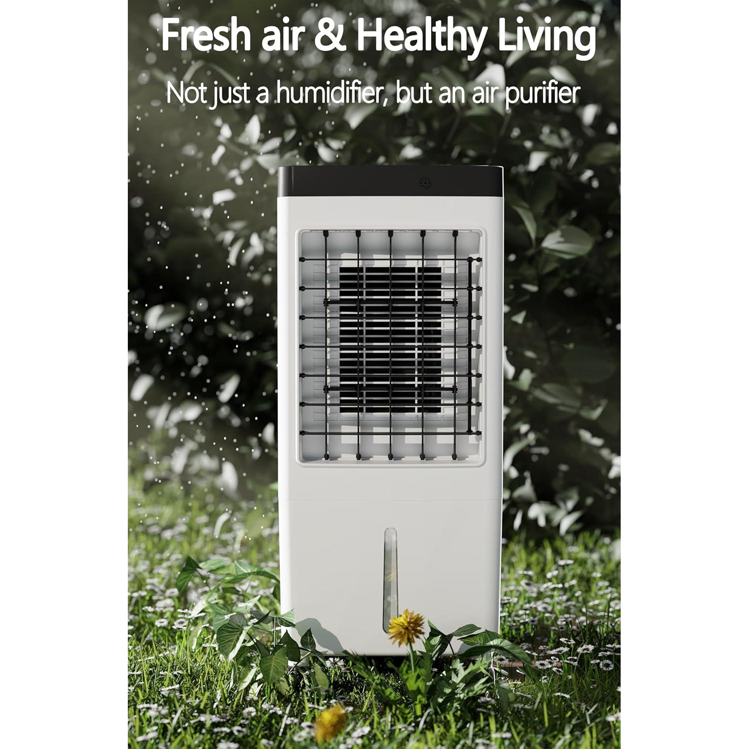 Enfriador de Aire Evaporativo Portátil JOZERMADE 10L 3 Velocidades