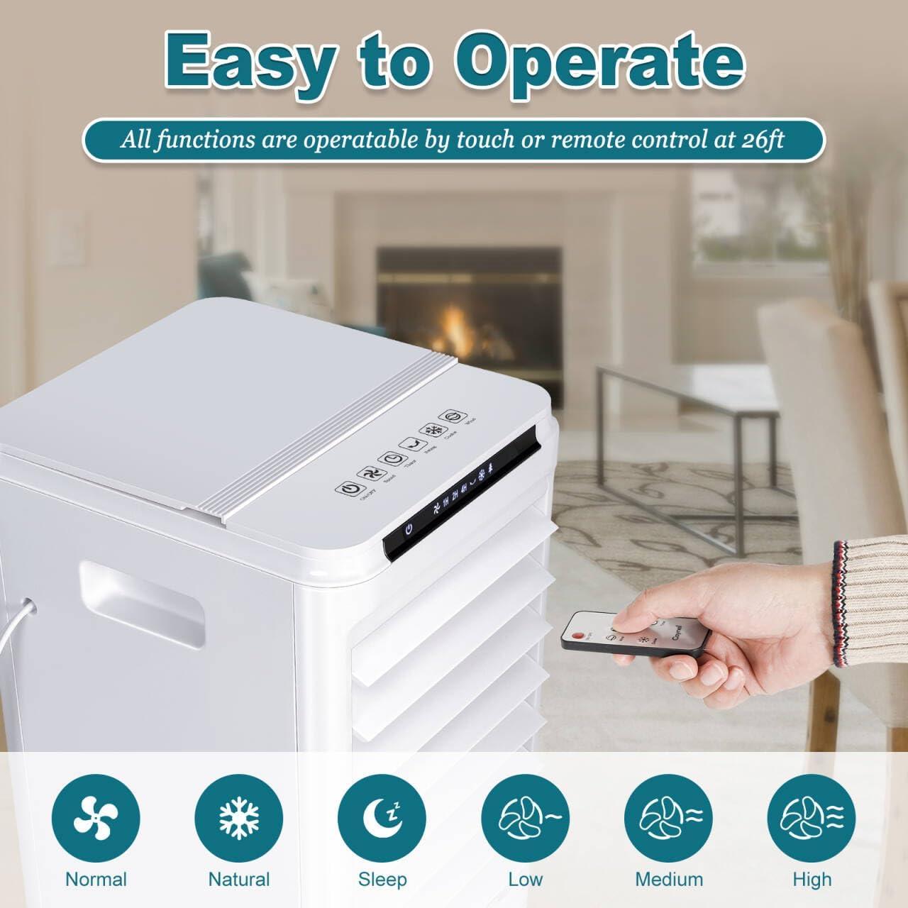 Acondicionador de Aire Portátil CAYNEL 7L, 4 Modos, 3 Velocidades