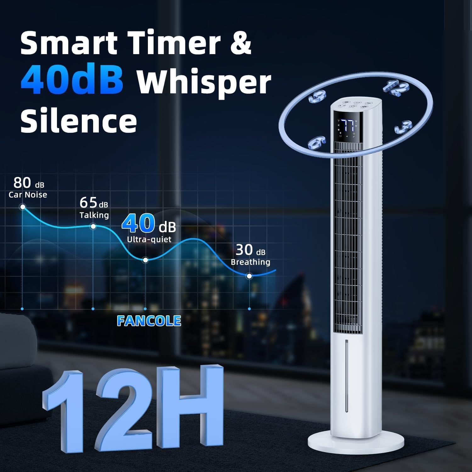 Acondicionador de Aire Portátil FANCOLE TS05 44" 4L 120°