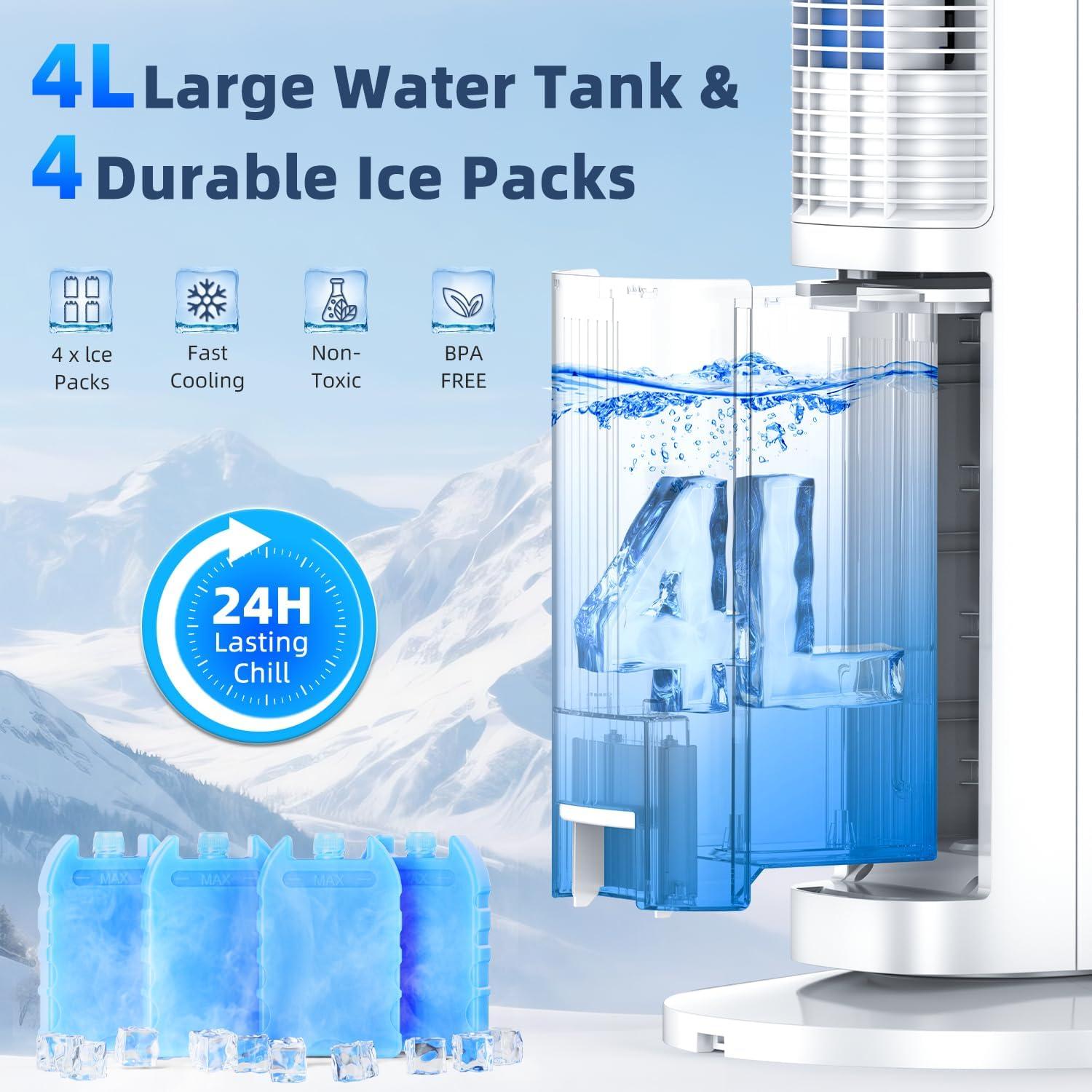 Acondicionador de Aire Portátil FANCOLE TS05 44" 4L 120°