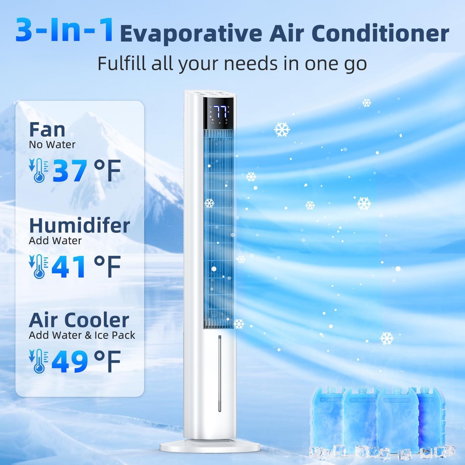 Acondicionador de Aire Portátil FANCOLE TS05 44" 4L 120°