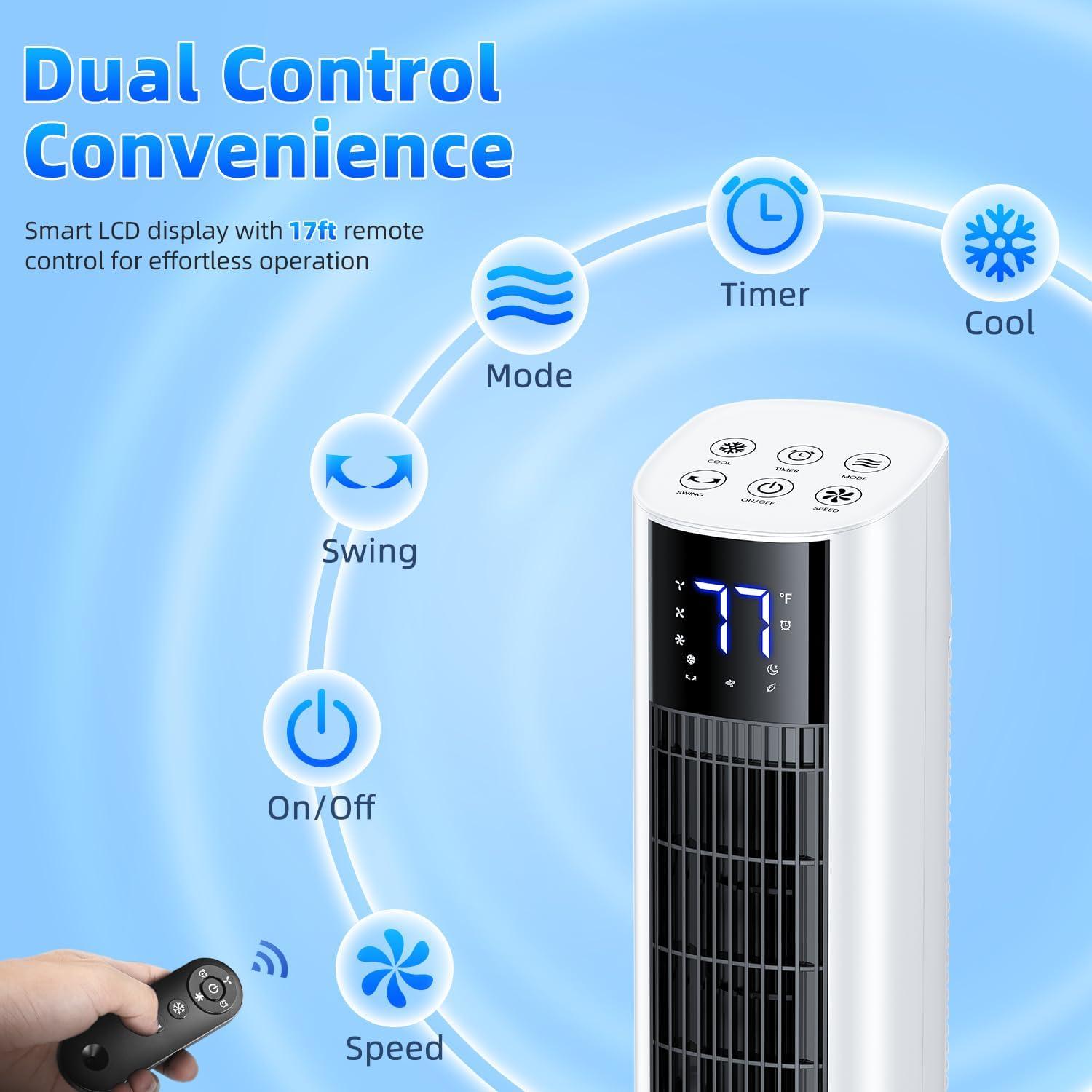 Acondicionador de Aire Portátil FANCOLE TS05 44" 4L 120°