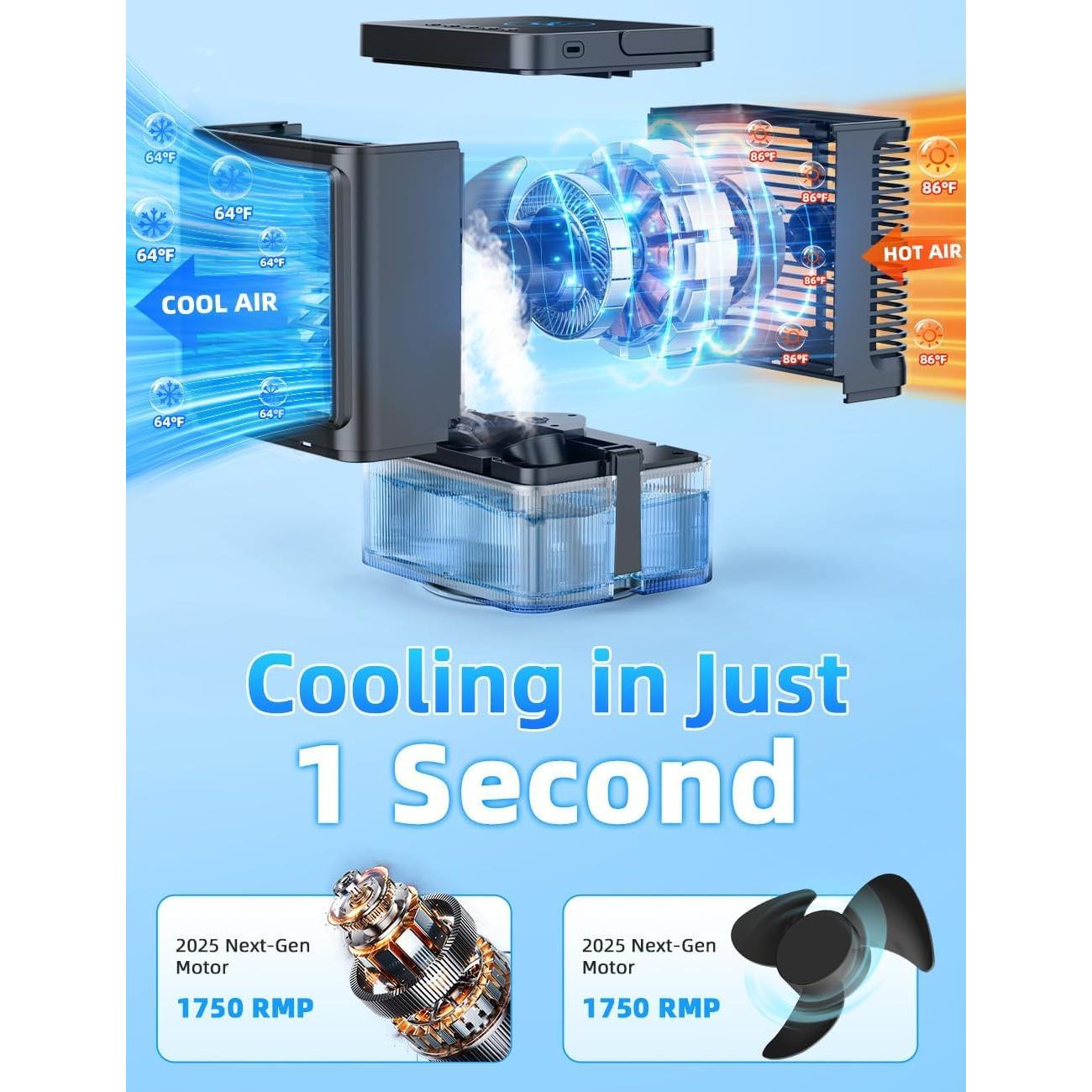 Aire Acondicionado Portátil COOLECH M9 4 en 1 1100ml