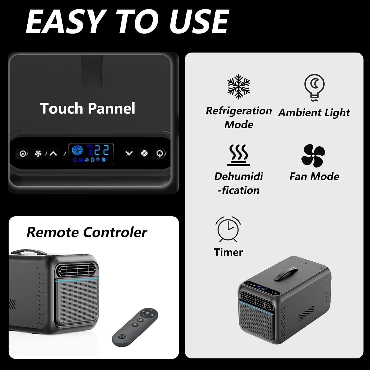 Aire Acondicionado Portátil MAIPSIG AC002 2300 BTU Camping