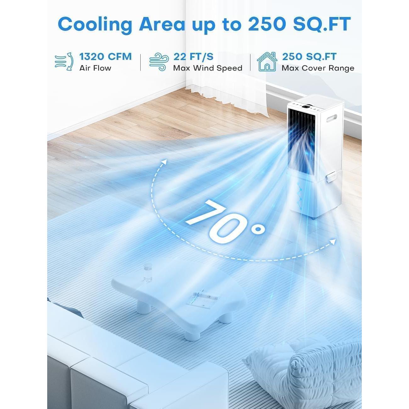 Aire Acondicionado Portátil COOLECH JDAC69R 9.1L 20H Enfriamiento