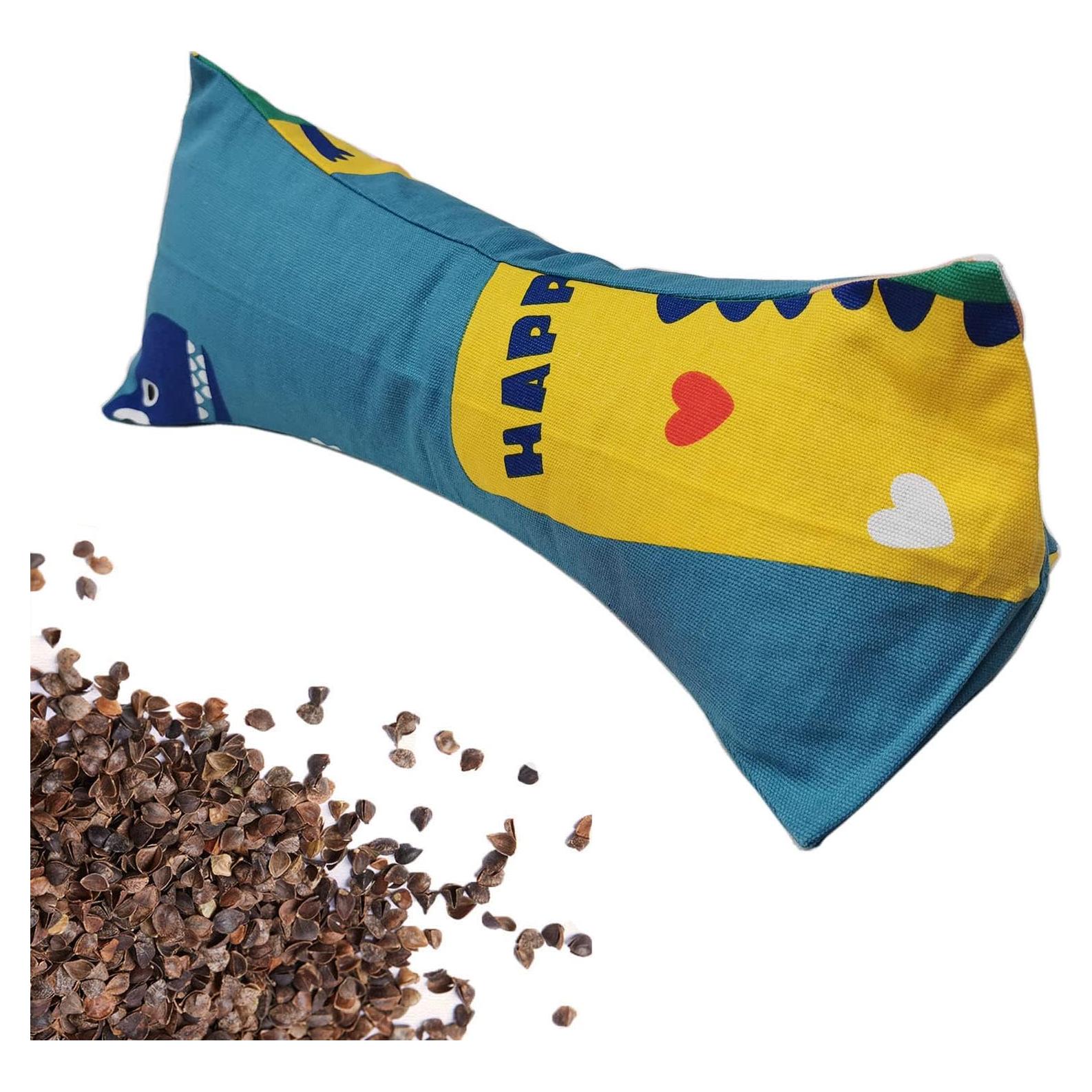 Cojín Redondo de Trigo Sarraceno ZHIWEIKJ para Dormir 39x8 cm