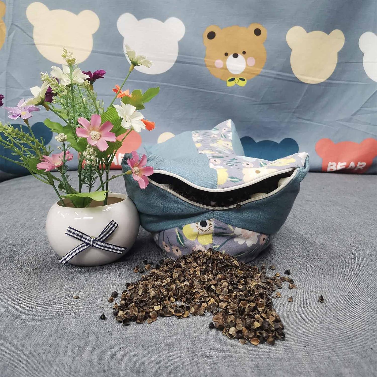 Cojín Redondo de Trigo Sarraceno ZHIWEIKJ para Dormir 39x8 cm