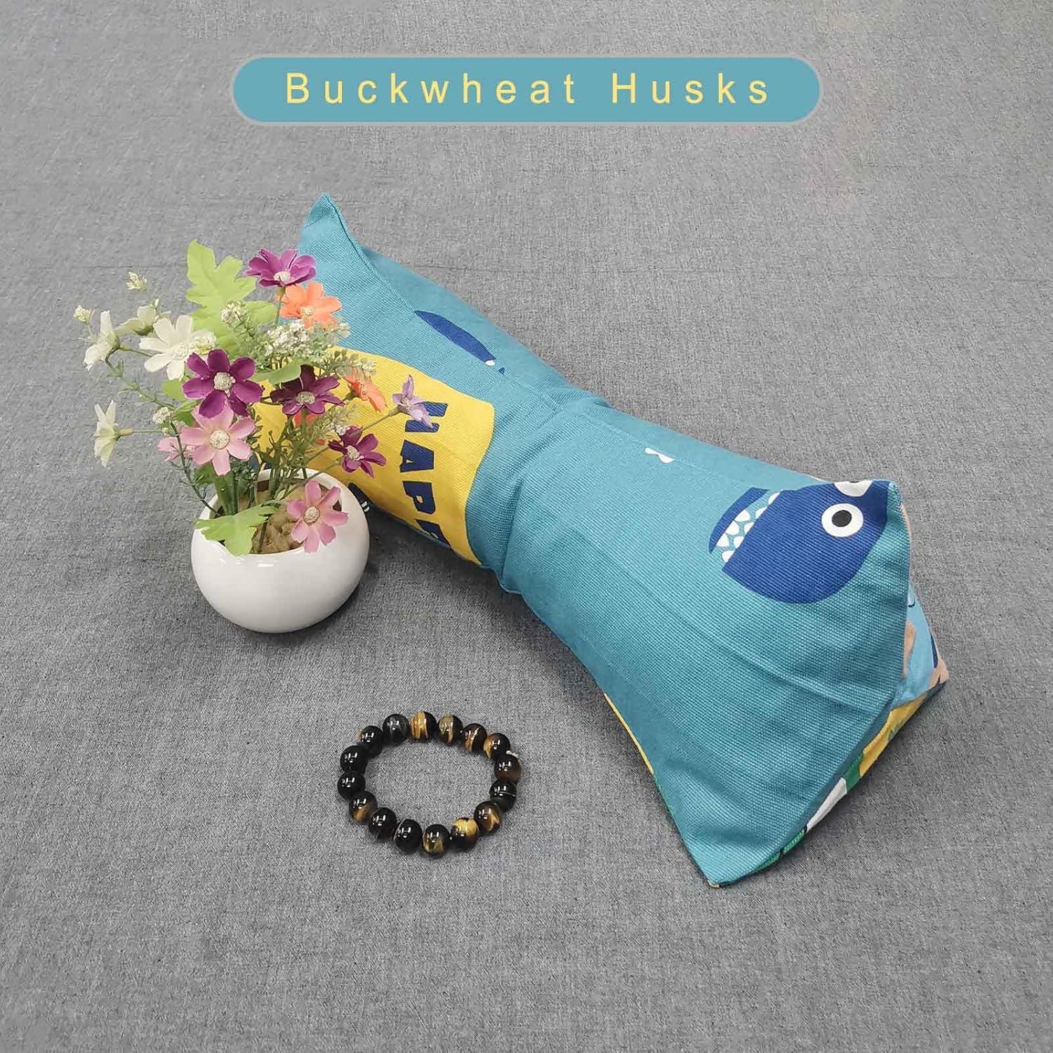 Cojín Redondo de Trigo Sarraceno ZHIWEIKJ para Dormir 39x8 cm