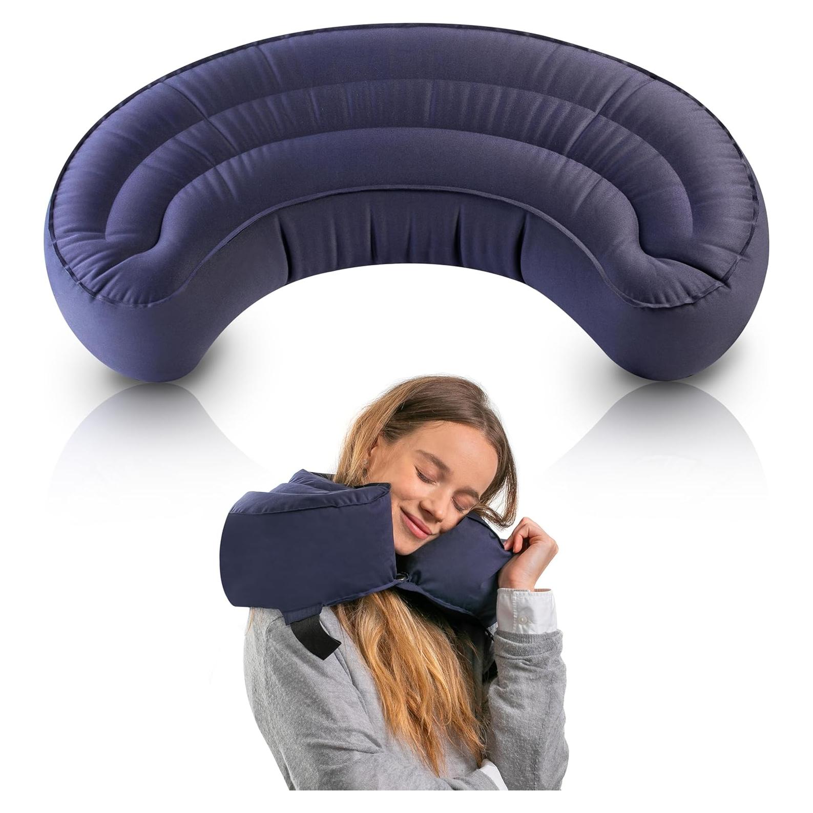 Almohada de Viaje Inflable Air Bow Comfort - Azul