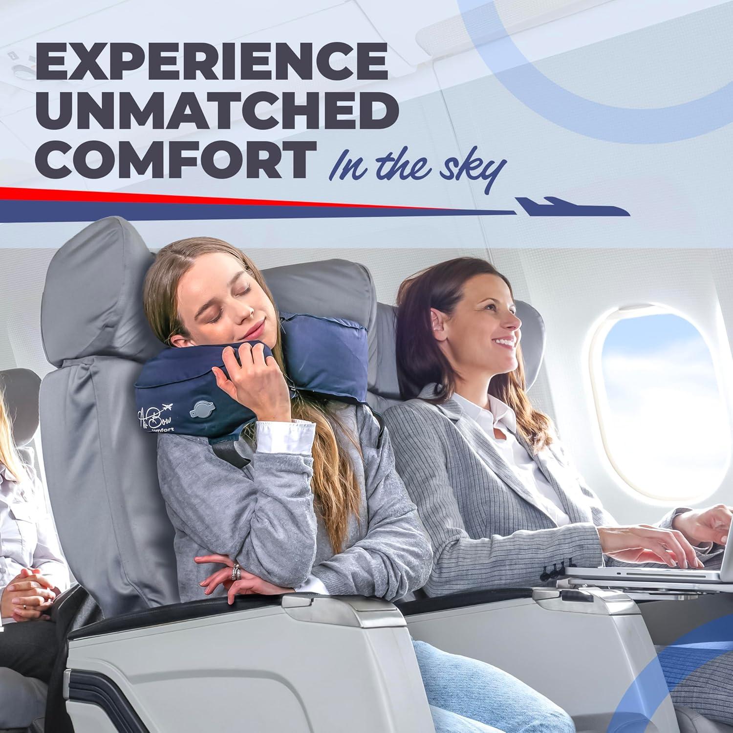 Almohada de Viaje Inflable Air Bow Comfort - Azul