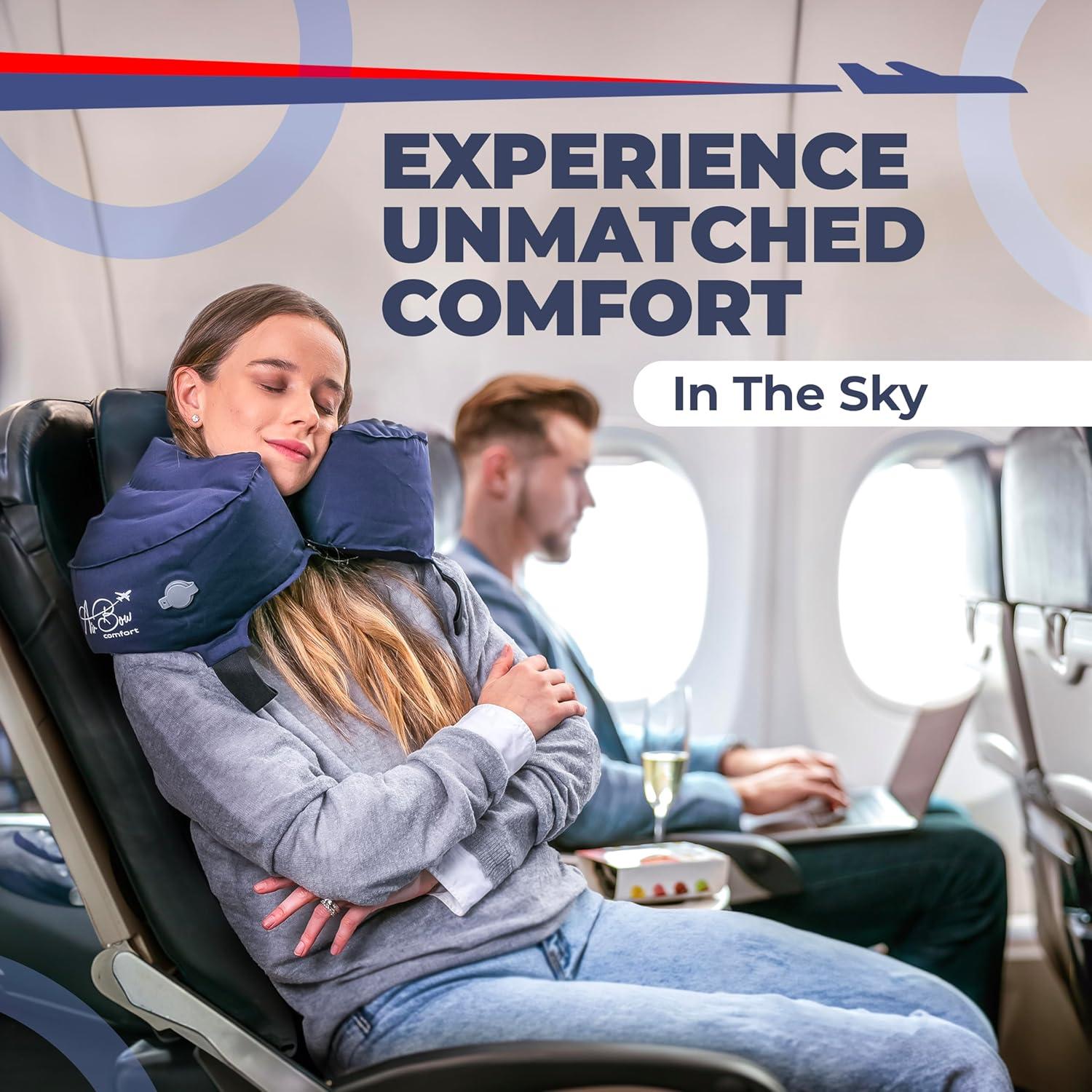 Almohada de Viaje Inflable Air Bow Comfort - Azul