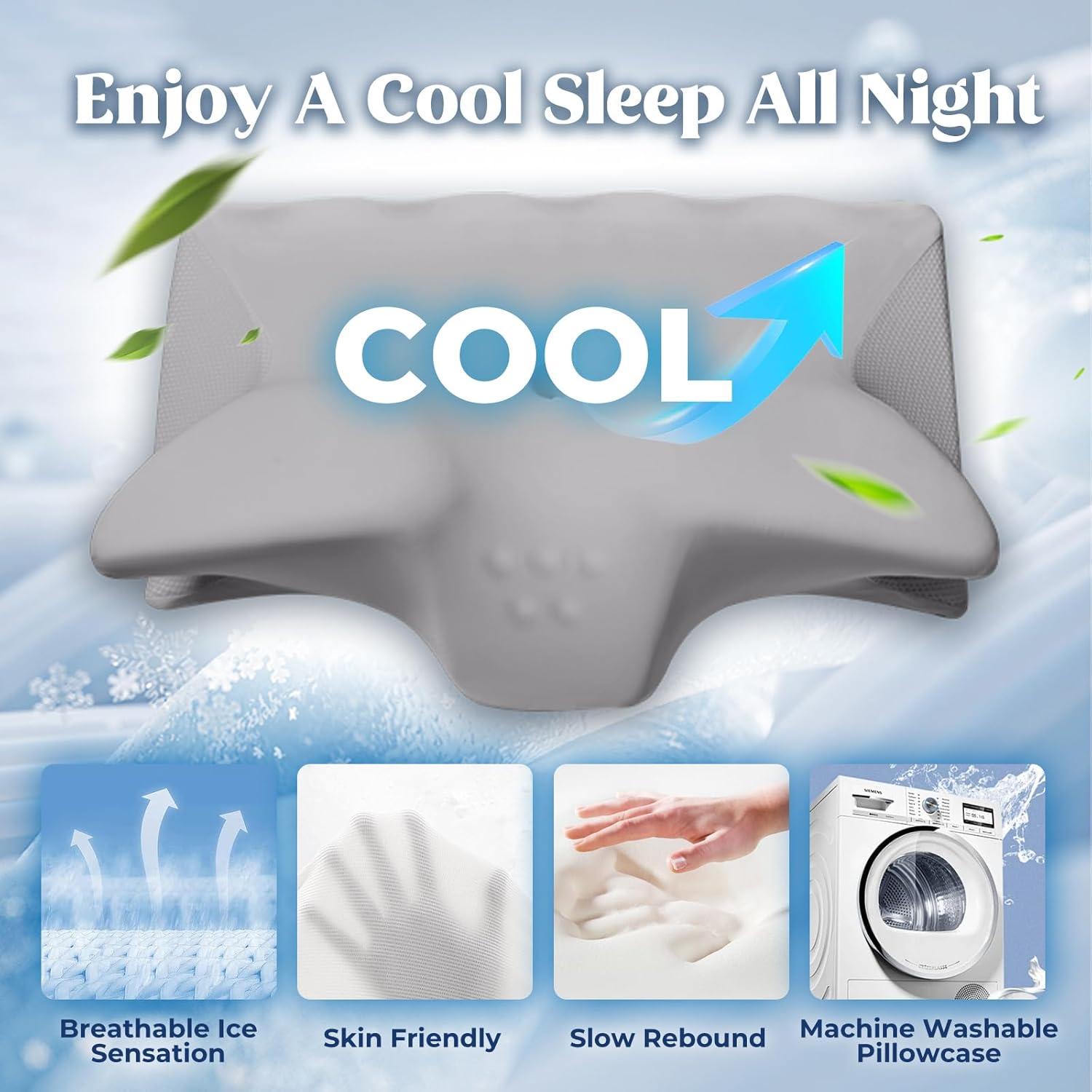 Almohada Cervical Ergonómica BEDCOOL Reina Espuma Viscoelástica