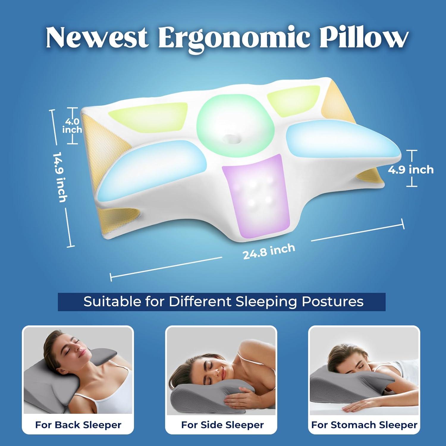 Almohada Cervical Ergonómica BEDCOOL Reina Espuma Viscoelástica