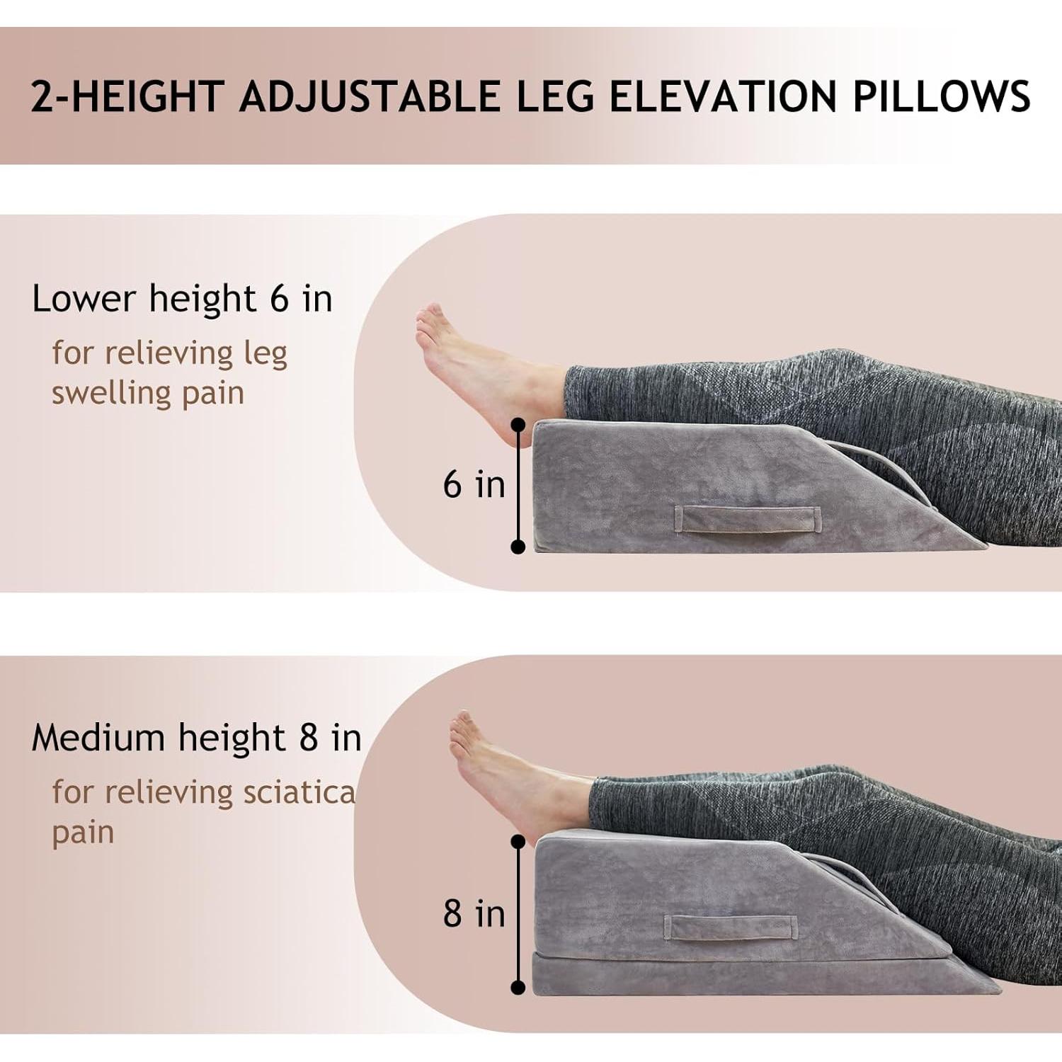 Cojín en cuña ajustable Jakoola para elevar piernas 20.32 cm