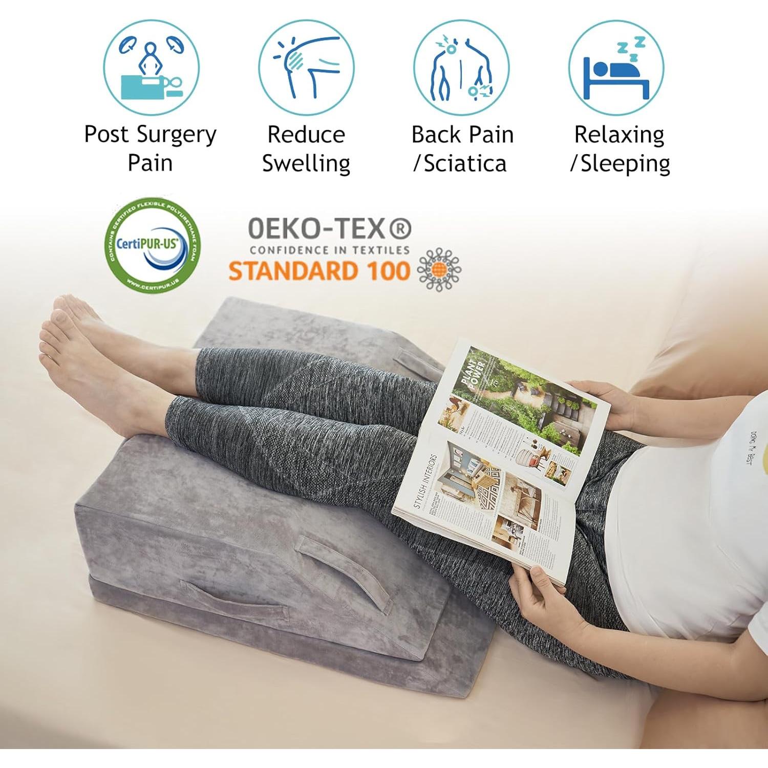 Cojín en cuña ajustable Jakoola para elevar piernas 20.32 cm