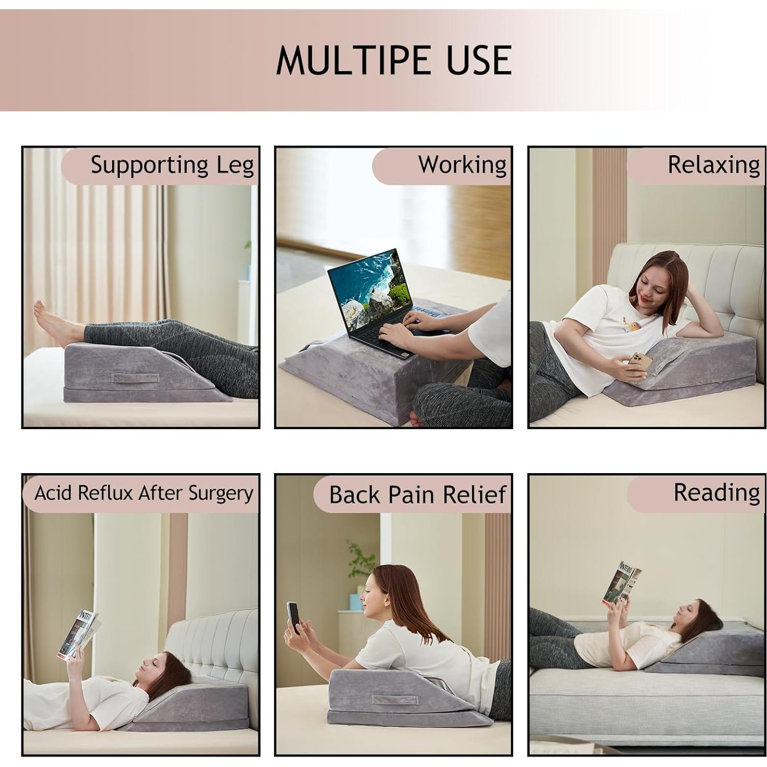 Cojín en cuña ajustable Jakoola para elevar piernas 20.32 cm