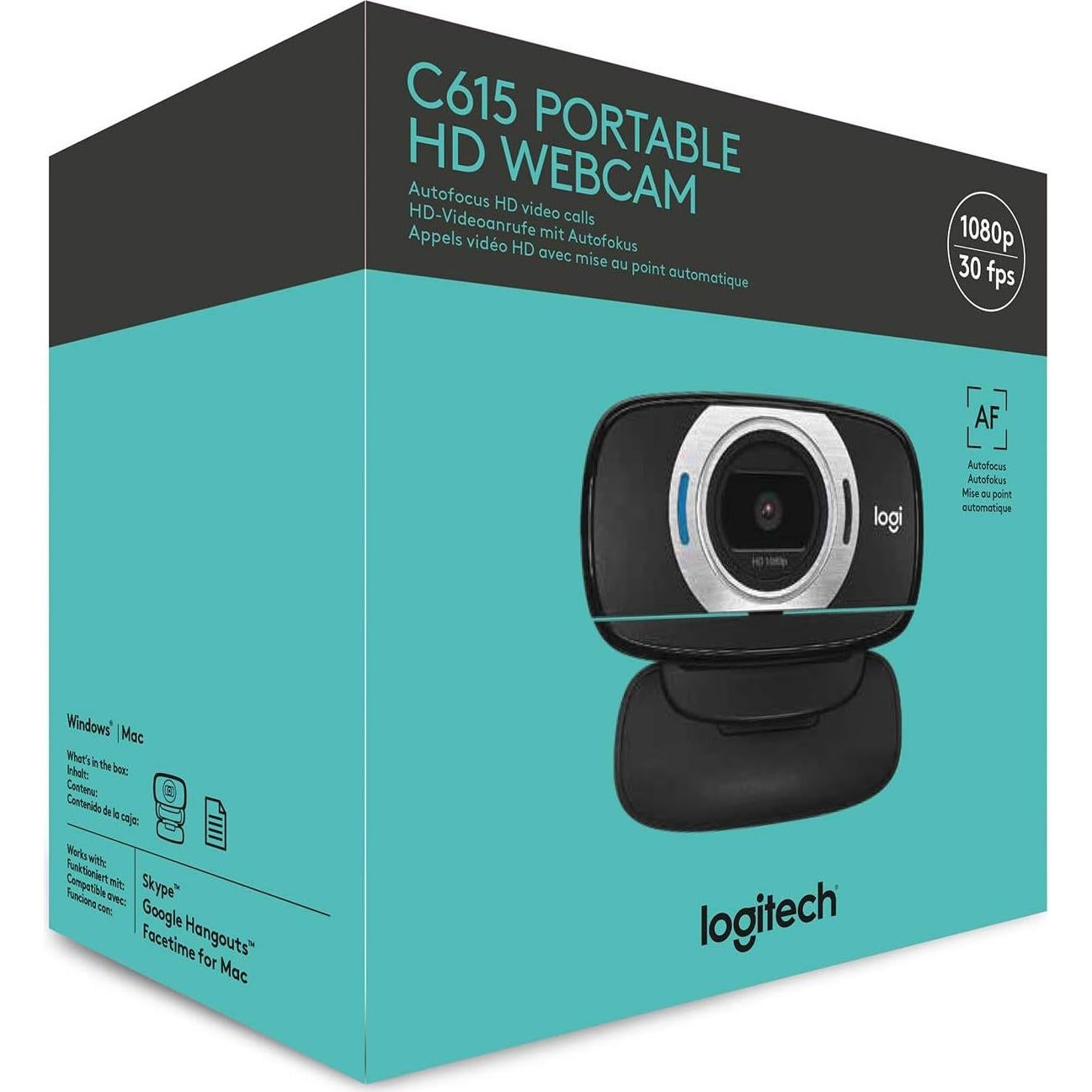 Cámara Web HD Logitech C615 1080p Plegable 360°