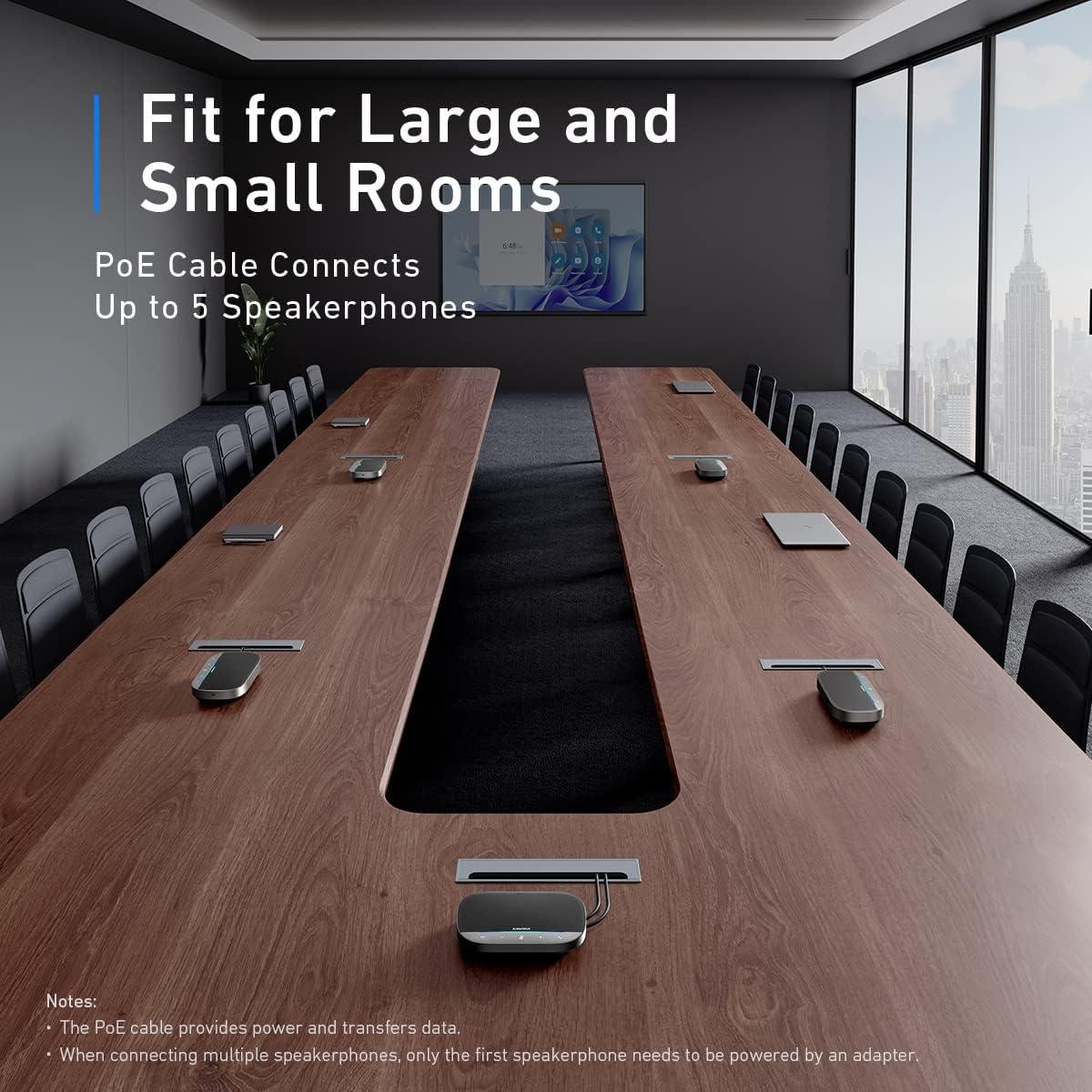 AnkerWork SR500 Altavoz y Micrófono de Conferencia 8 Micrófonos