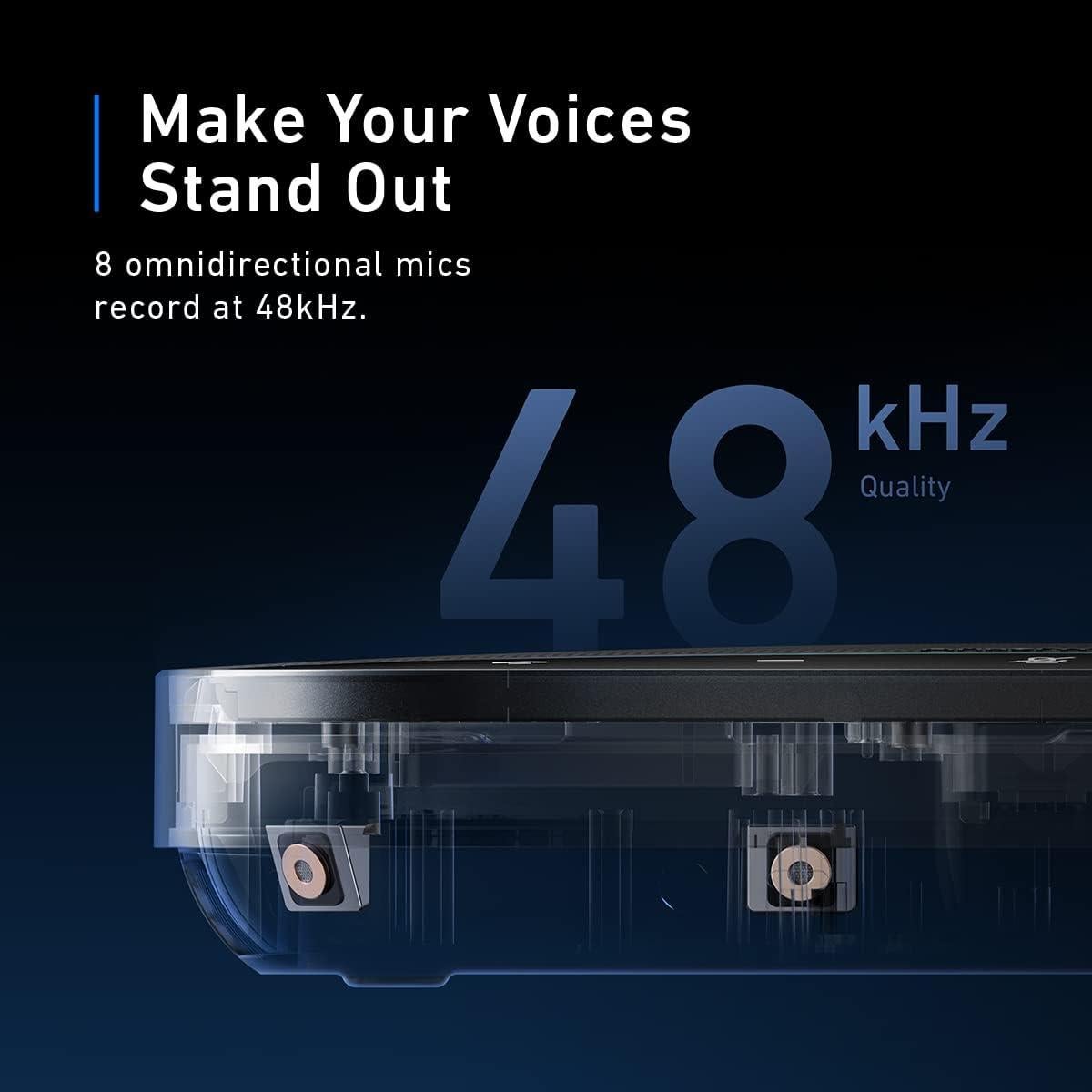 AnkerWork SR500 Altavoz y Micrófono de Conferencia 8 Micrófonos