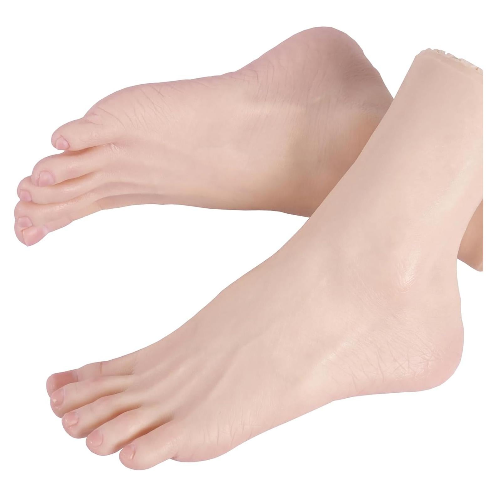 Maniquí de pies femeninos de silicona YaLuoQian - Color Nude
