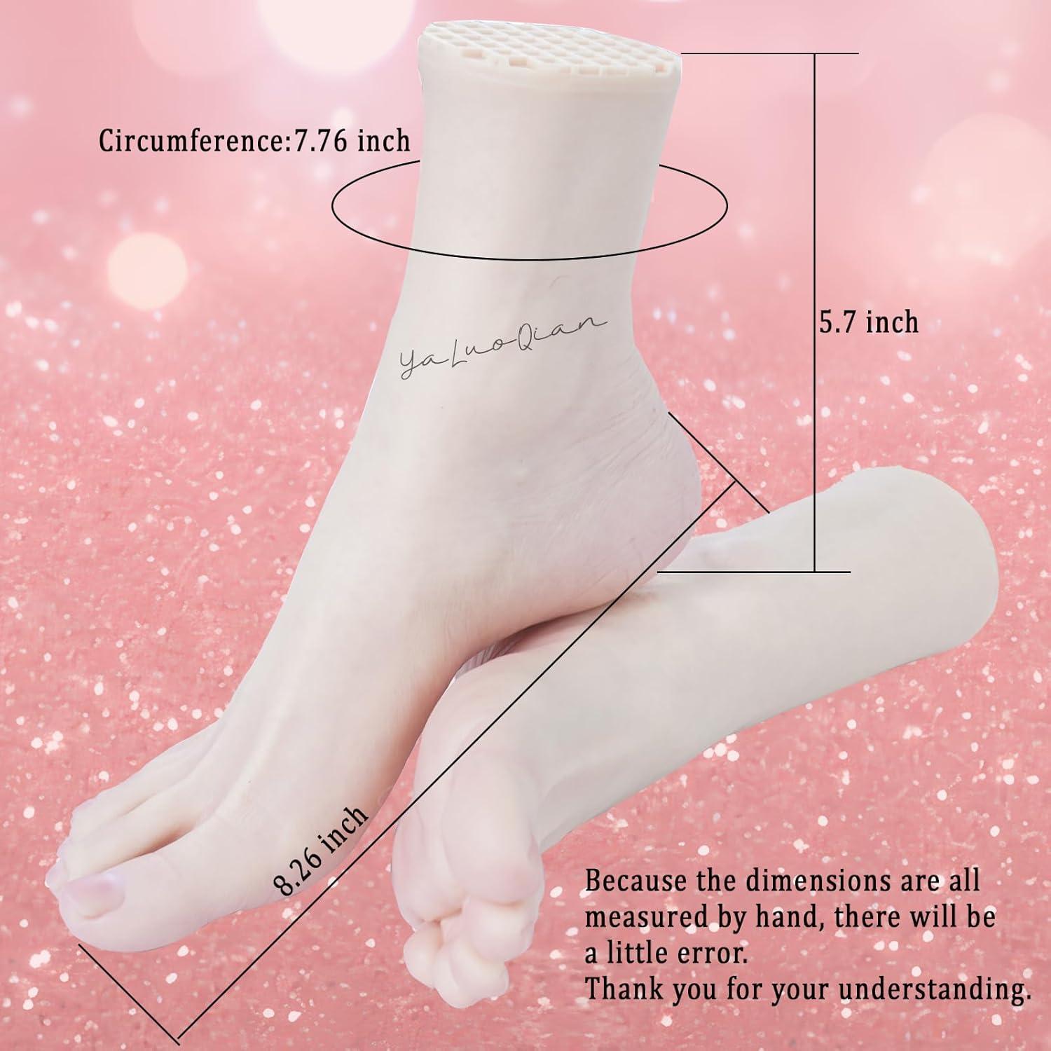 Maniquí de pies femeninos de silicona YaLuoQian - Color Nude