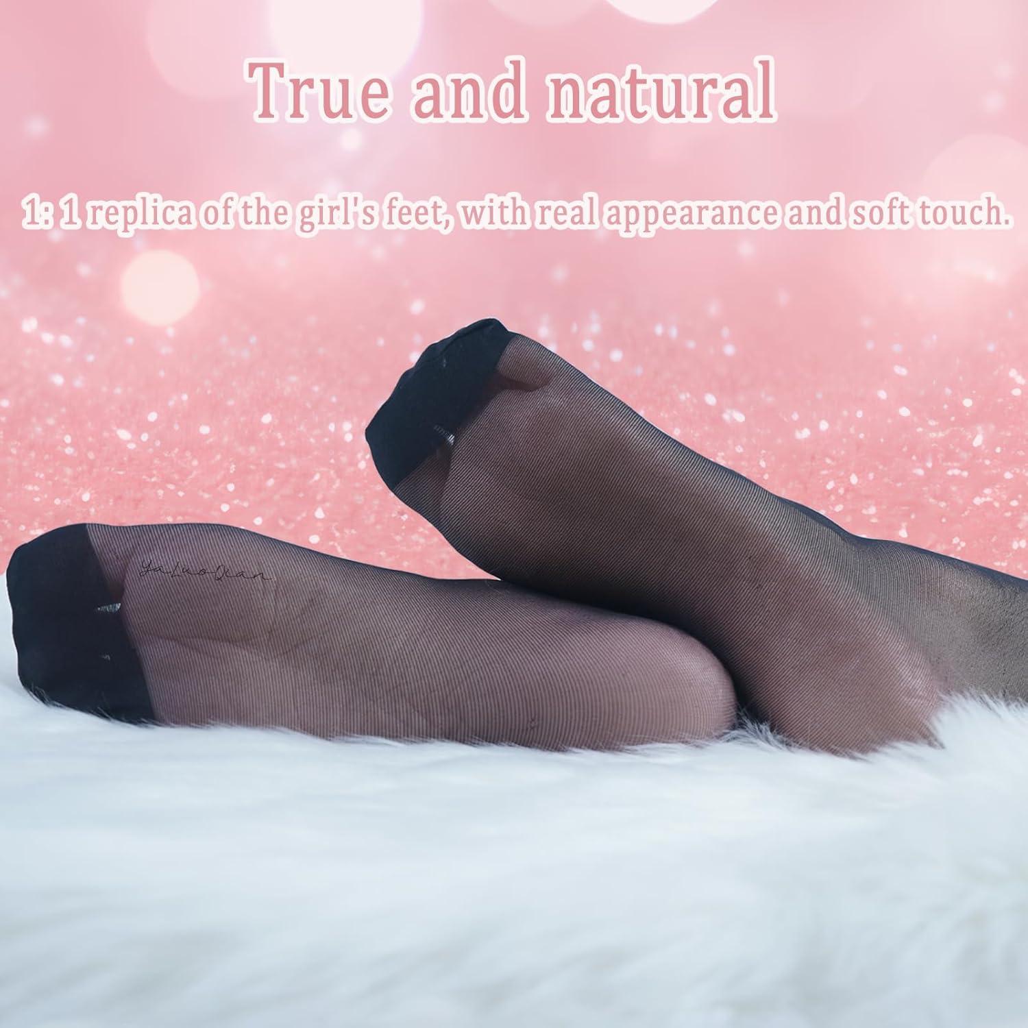 Maniquí de pies femeninos de silicona YaLuoQian - Color Nude