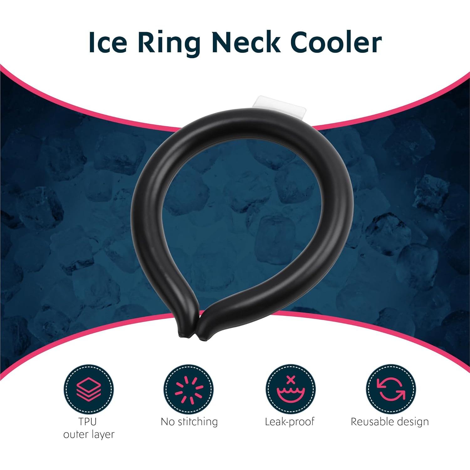 Anillo Enfriador de Cuello Magic Gel - Reutilizable Negro