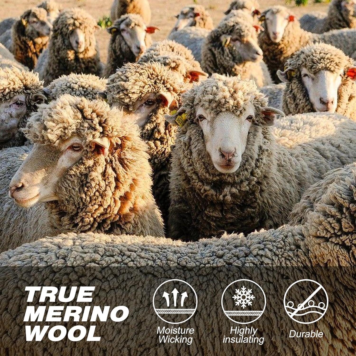 Calcetines Calentados HOTHUGZ Unisex XL de Lana Merino